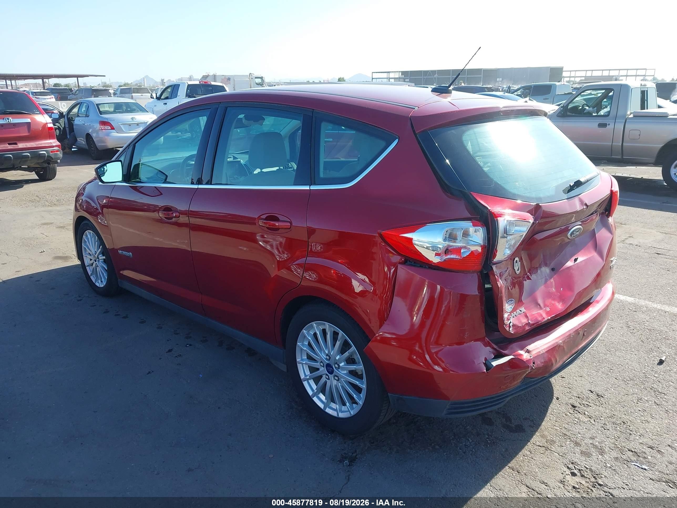 2015 Ford C-max Hybrid Sel Red vin: 1FADP5BU0FL105399