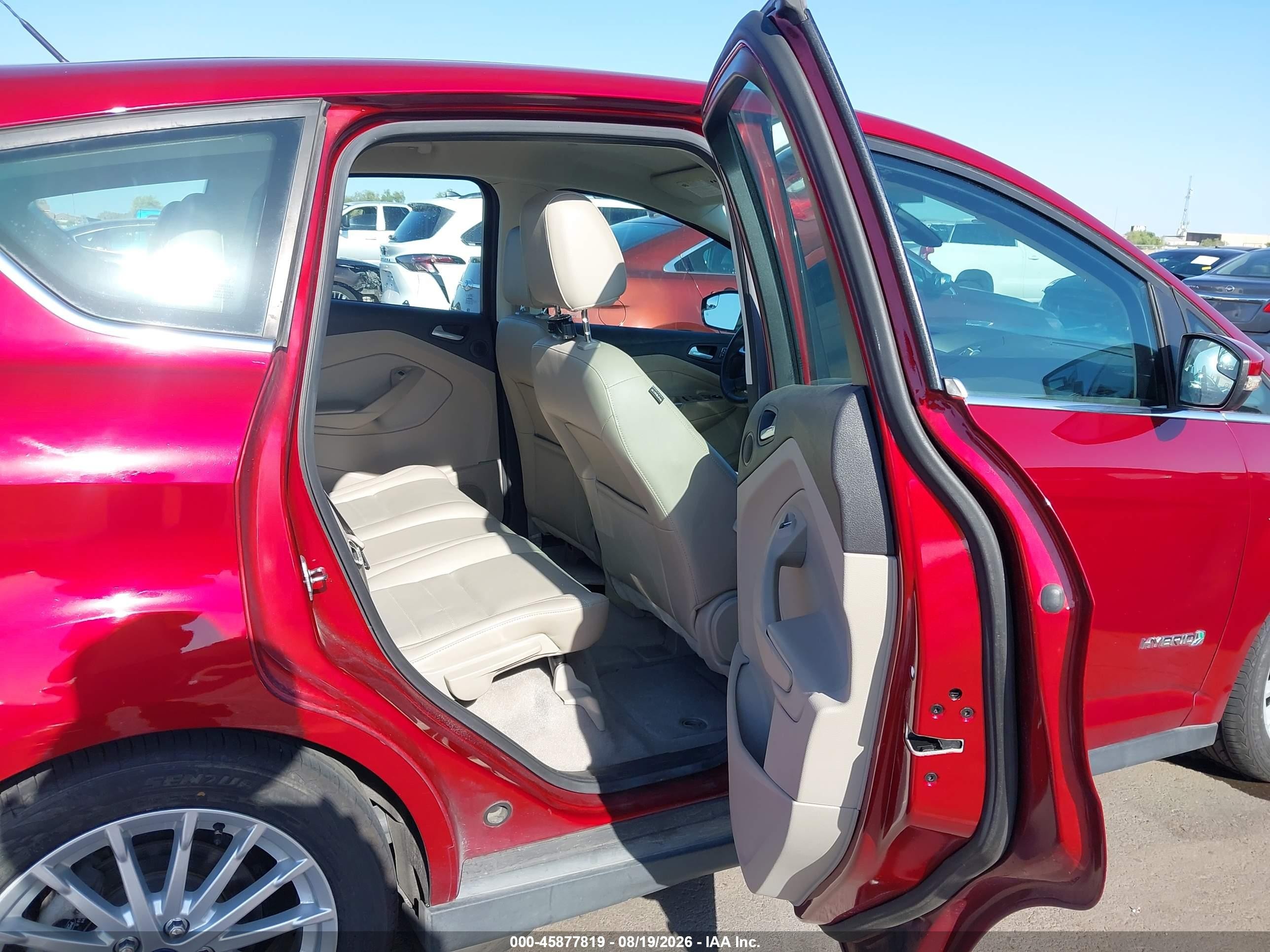 2015 Ford C-max Hybrid Sel Red vin: 1FADP5BU0FL105399