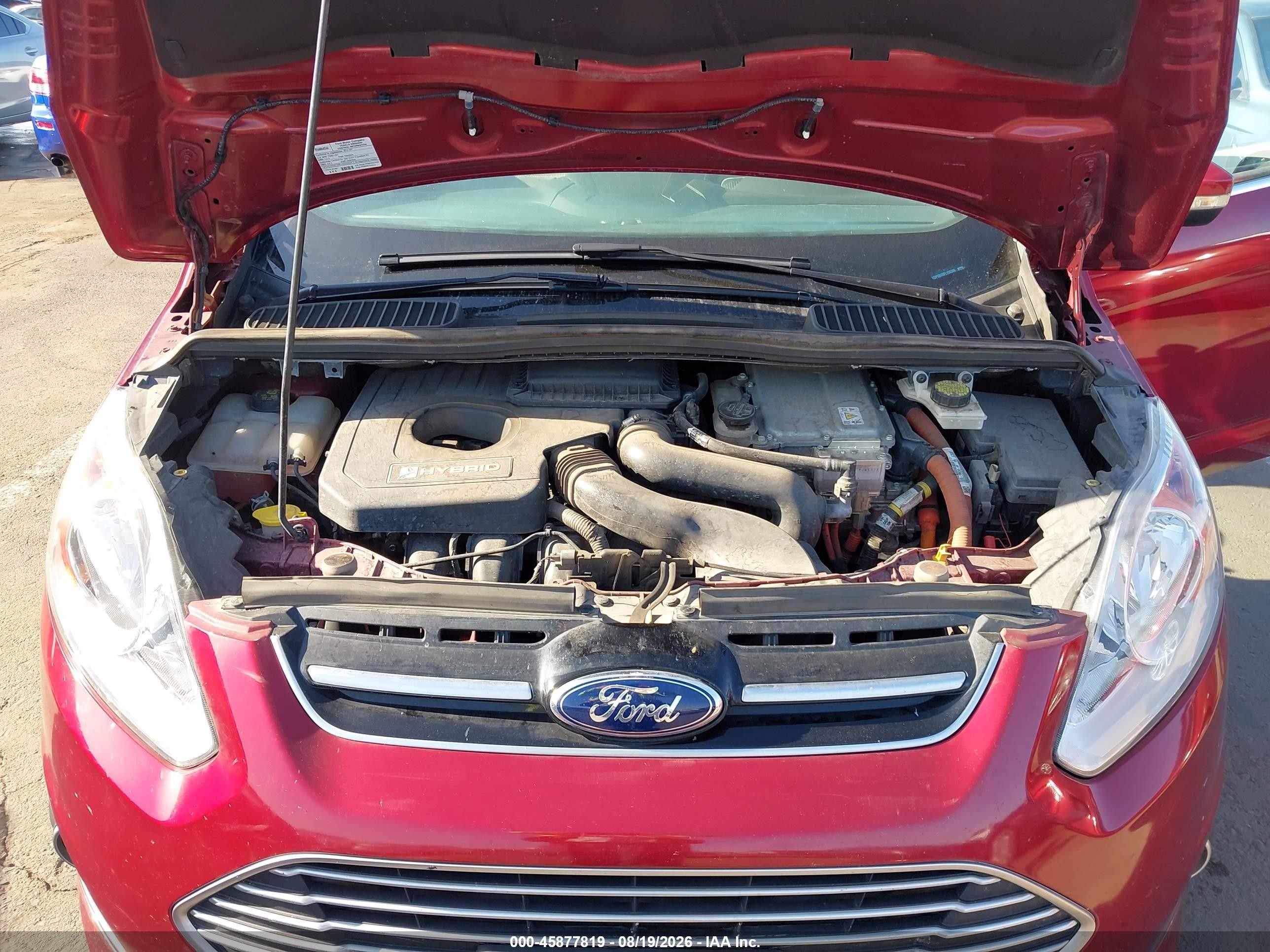 2015 Ford C-max Hybrid Sel Red vin: 1FADP5BU0FL105399
