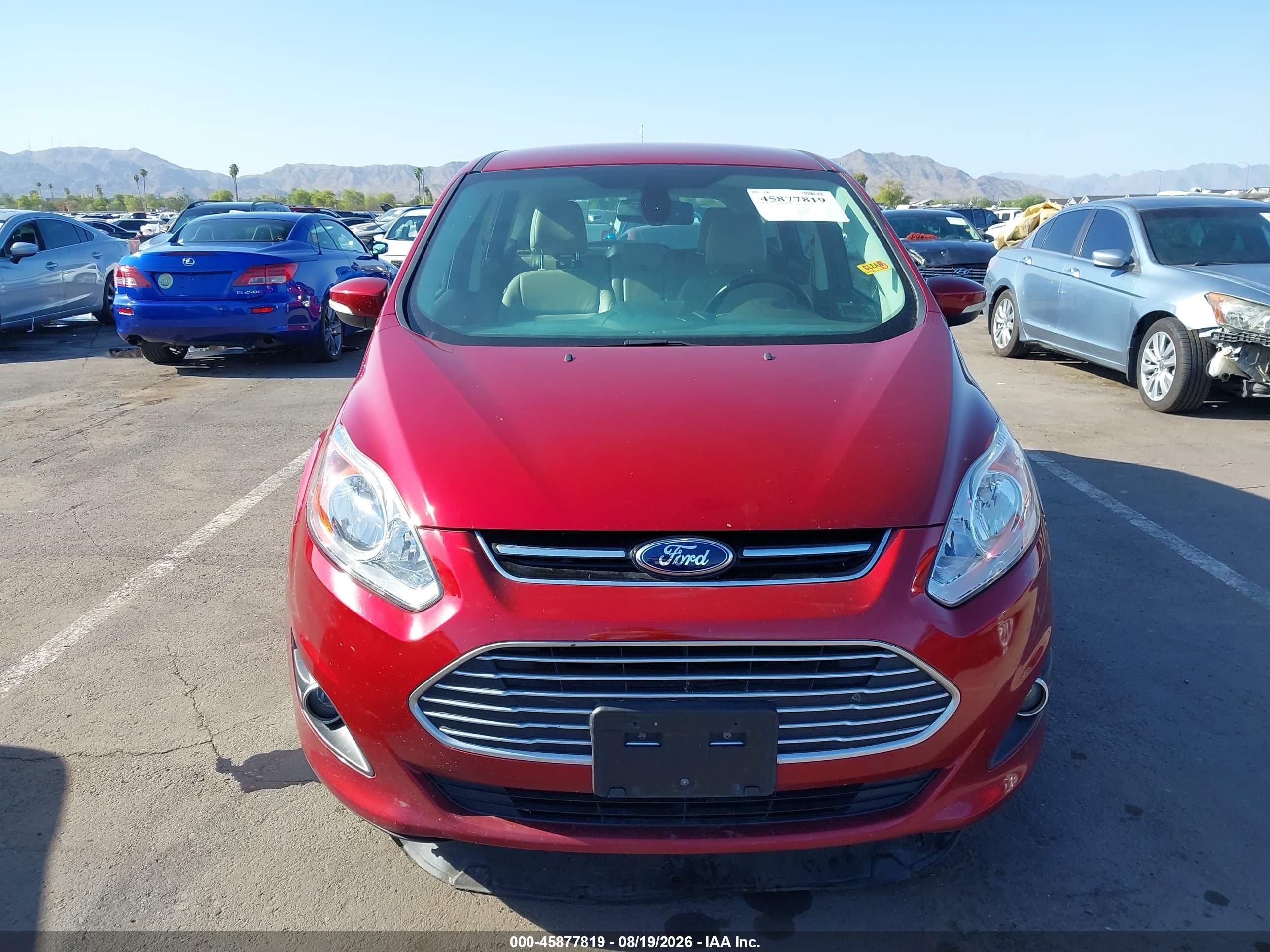 2015 Ford C-max Hybrid Sel Red vin: 1FADP5BU0FL105399