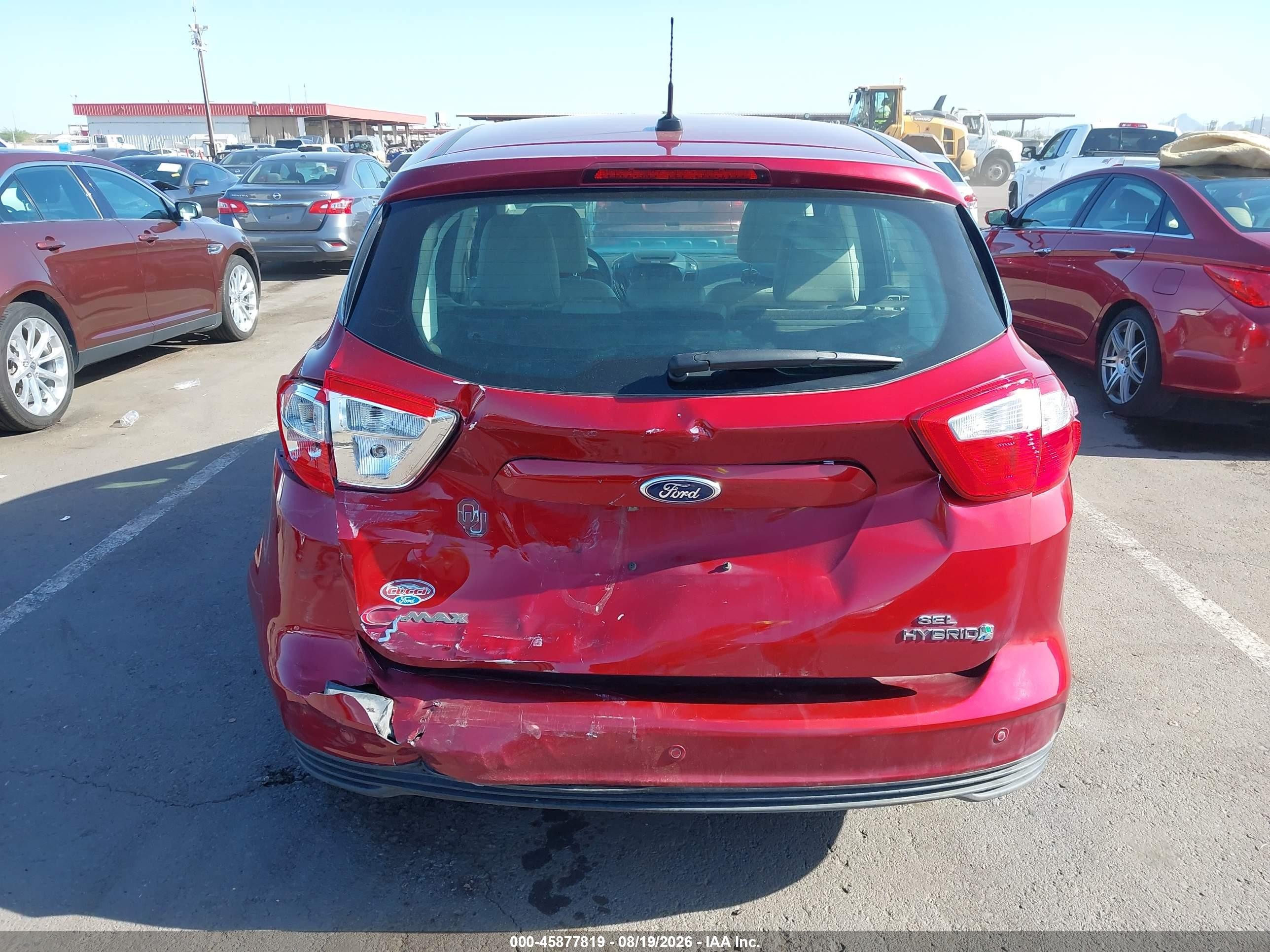 2015 Ford C-max Hybrid Sel Red vin: 1FADP5BU0FL105399