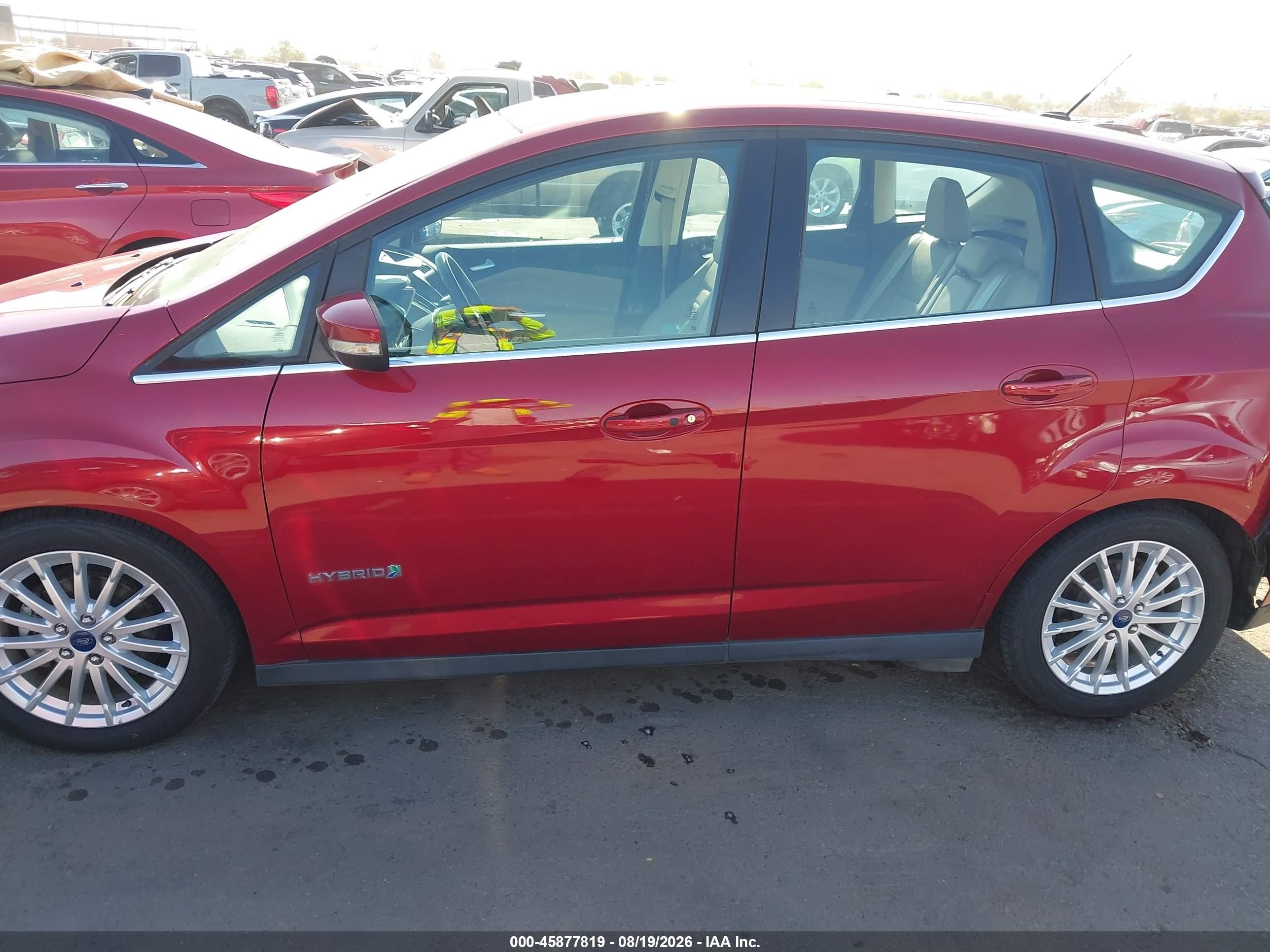 2015 Ford C-max Hybrid Sel Red vin: 1FADP5BU0FL105399