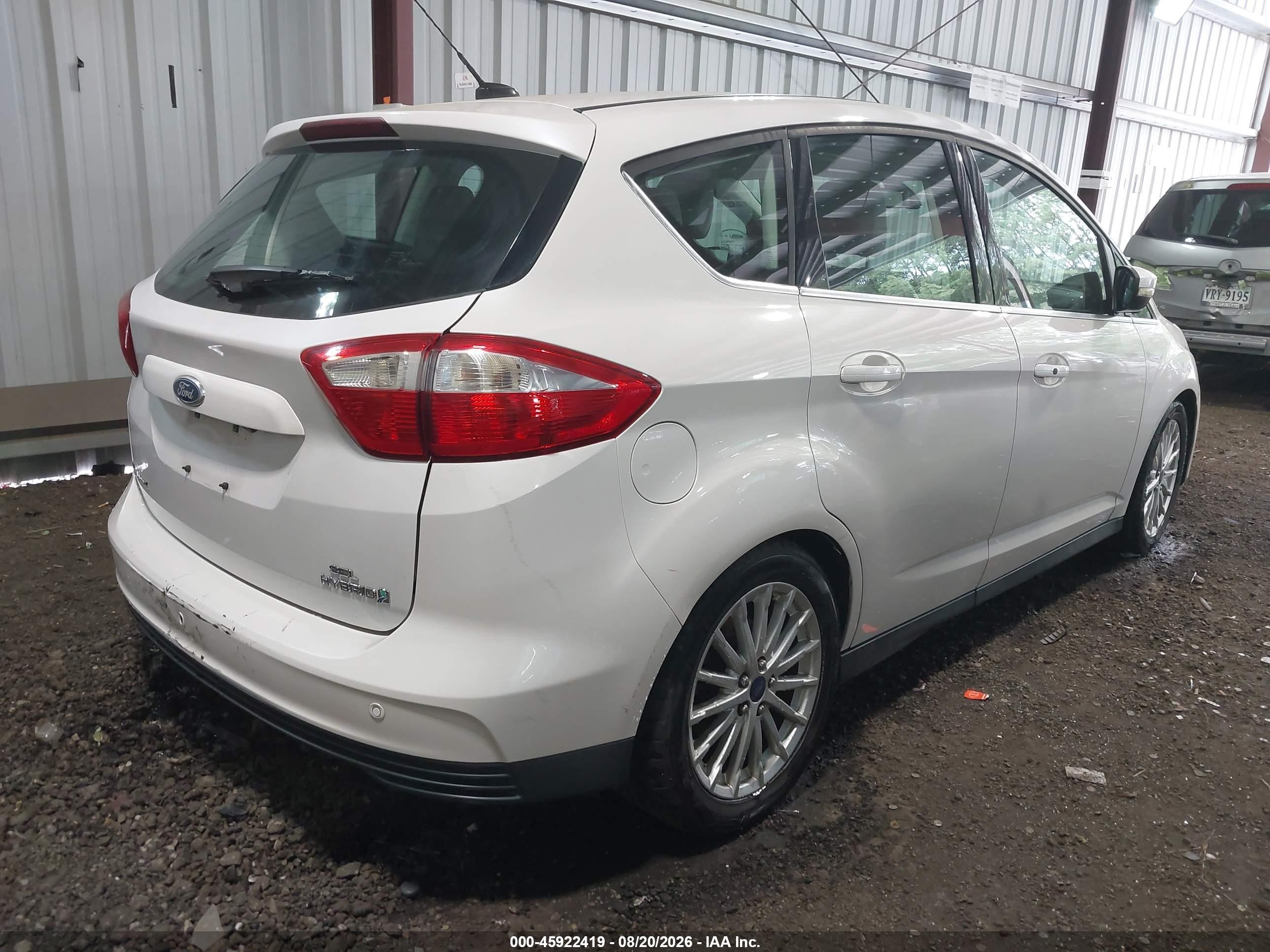 2015 Ford C-max Hybrid Sel White vin: 1FADP5BU0FL119903