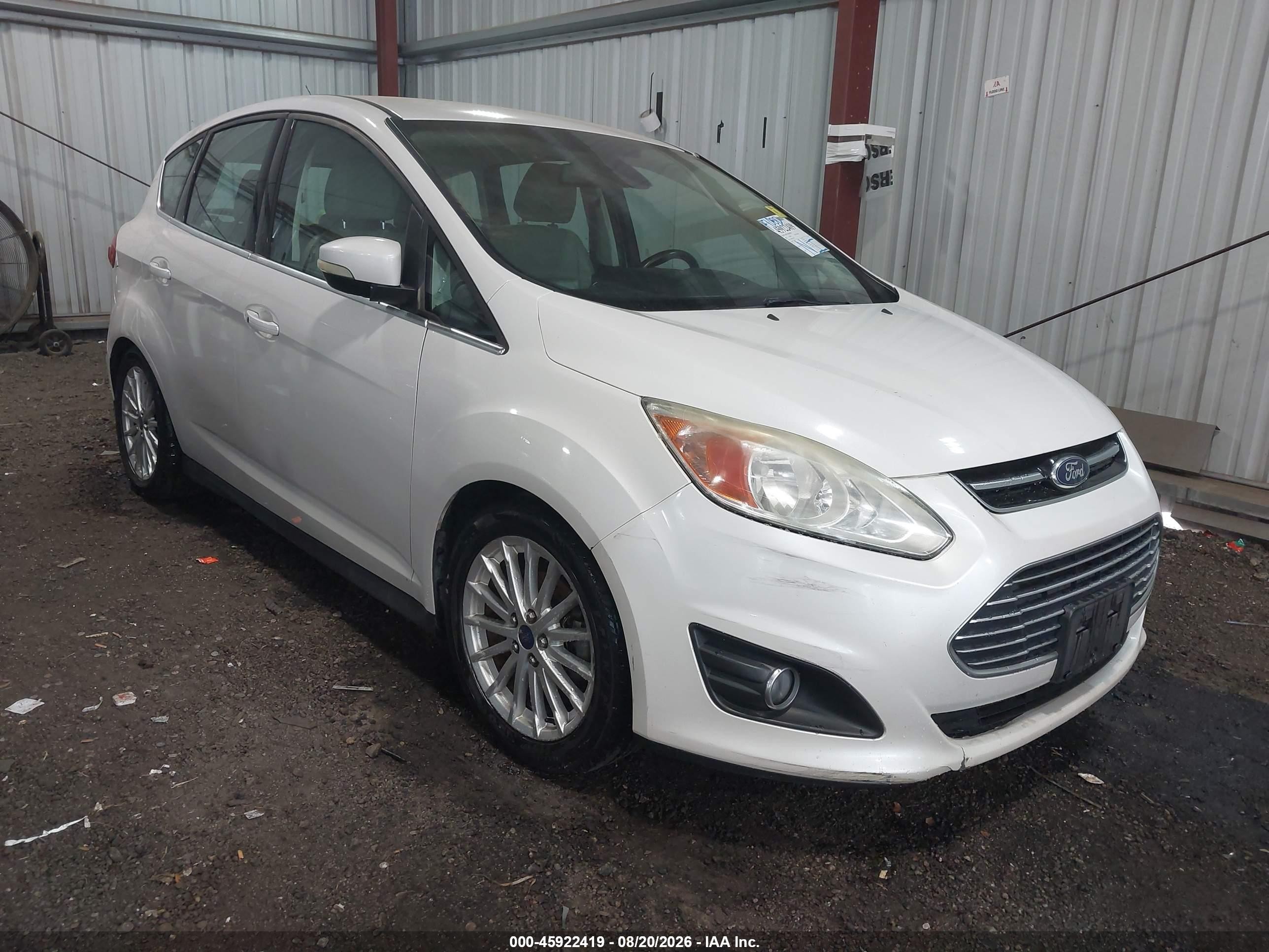 2015 Ford C-max Hybrid Sel White vin: 1FADP5BU0FL119903