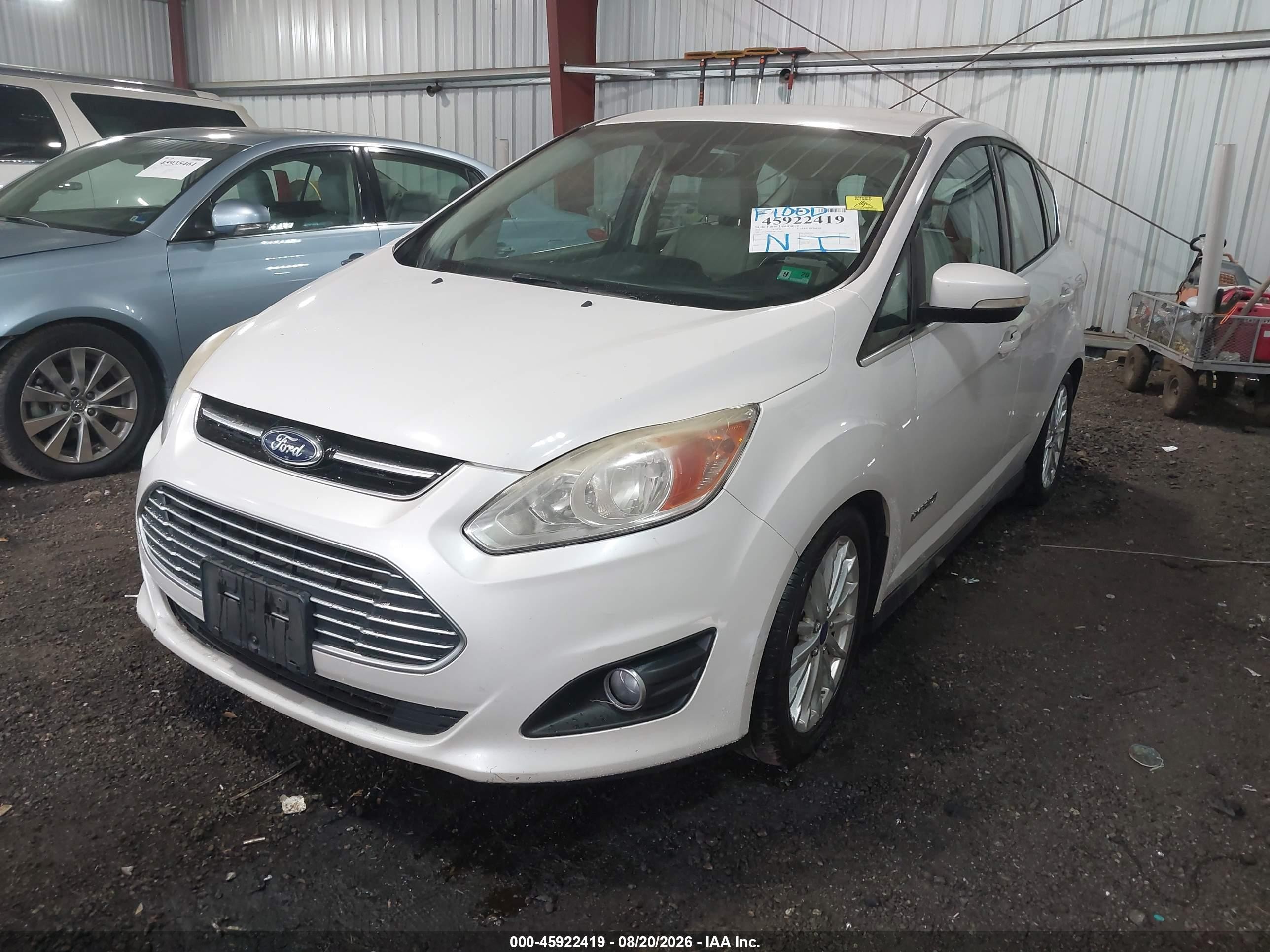 2015 Ford C-max Hybrid Sel White vin: 1FADP5BU0FL119903