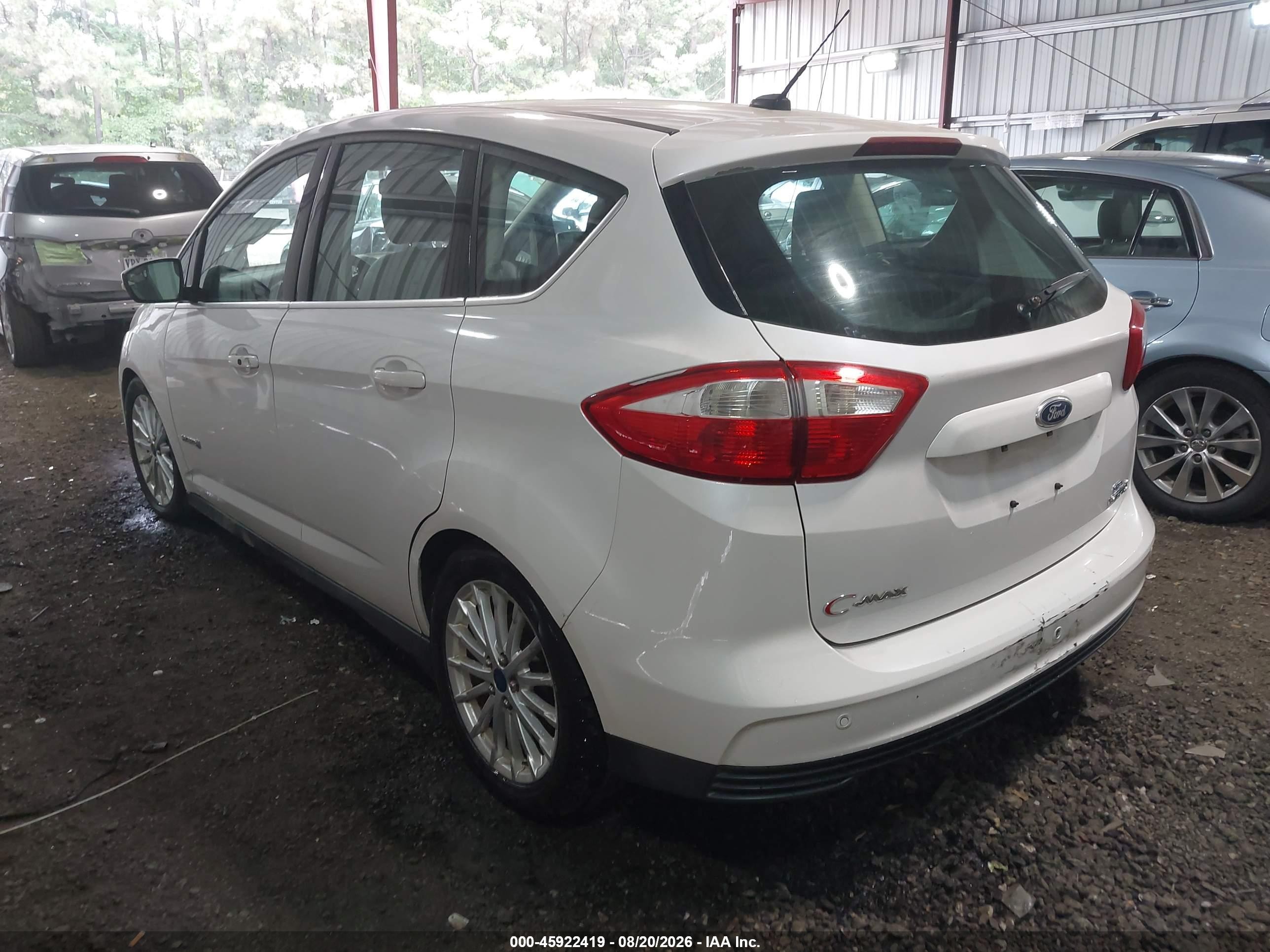 2015 Ford C-max Hybrid Sel White vin: 1FADP5BU0FL119903