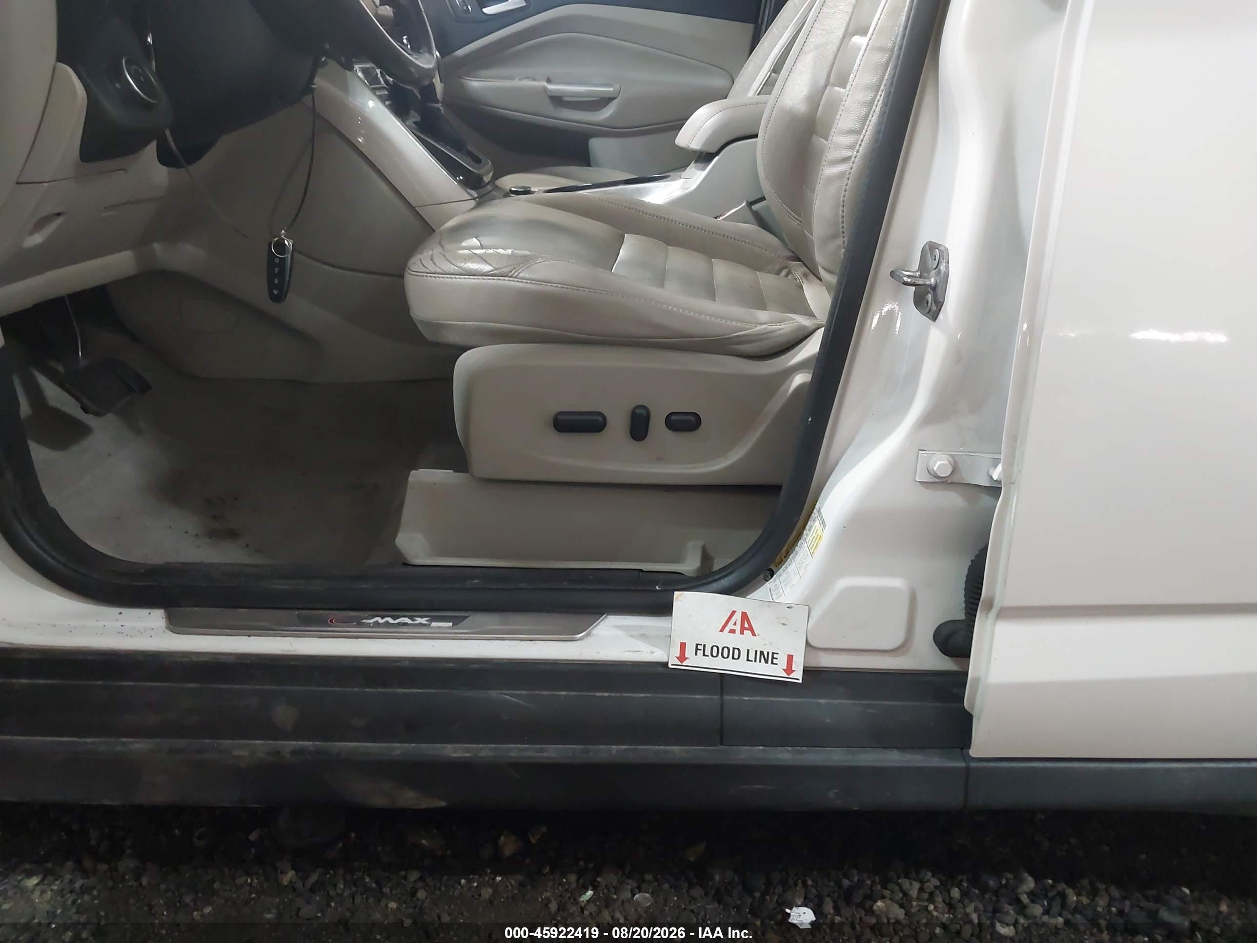 2015 Ford C-max Hybrid Sel White vin: 1FADP5BU0FL119903