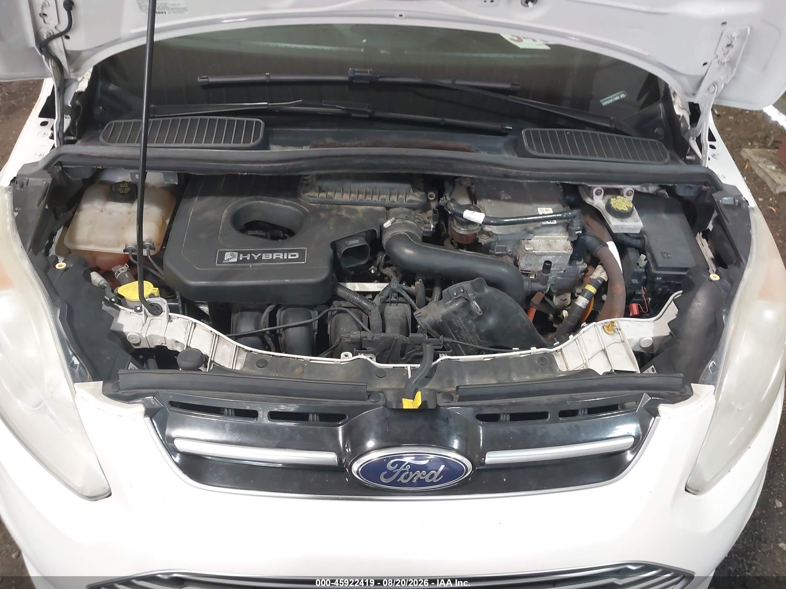 2015 Ford C-max Hybrid Sel White vin: 1FADP5BU0FL119903