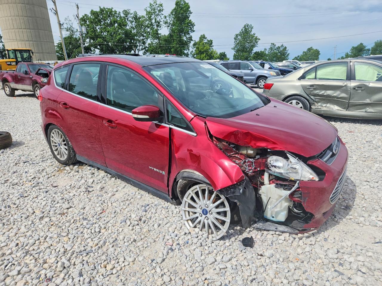2013 Ford C-max Sel Red vin: 1FADP5BU1DL508238