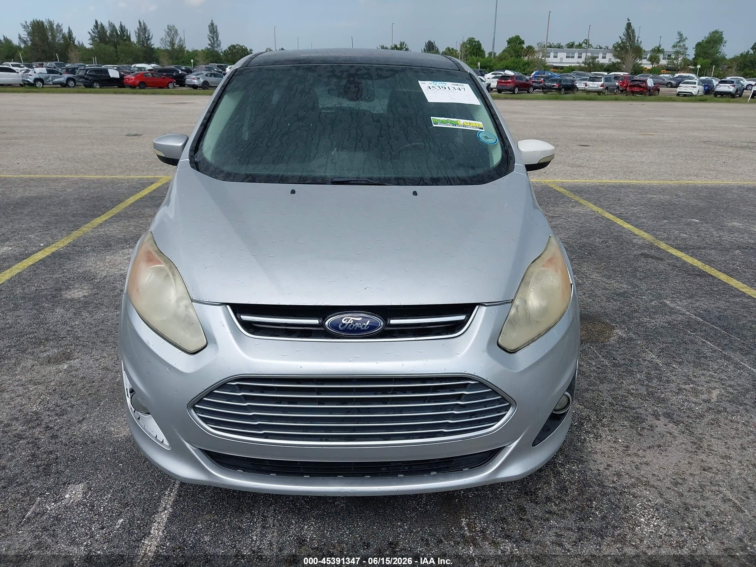 2013 Ford C-max Hybrid Sel Silver vin: 1FADP5BU1DL512693
