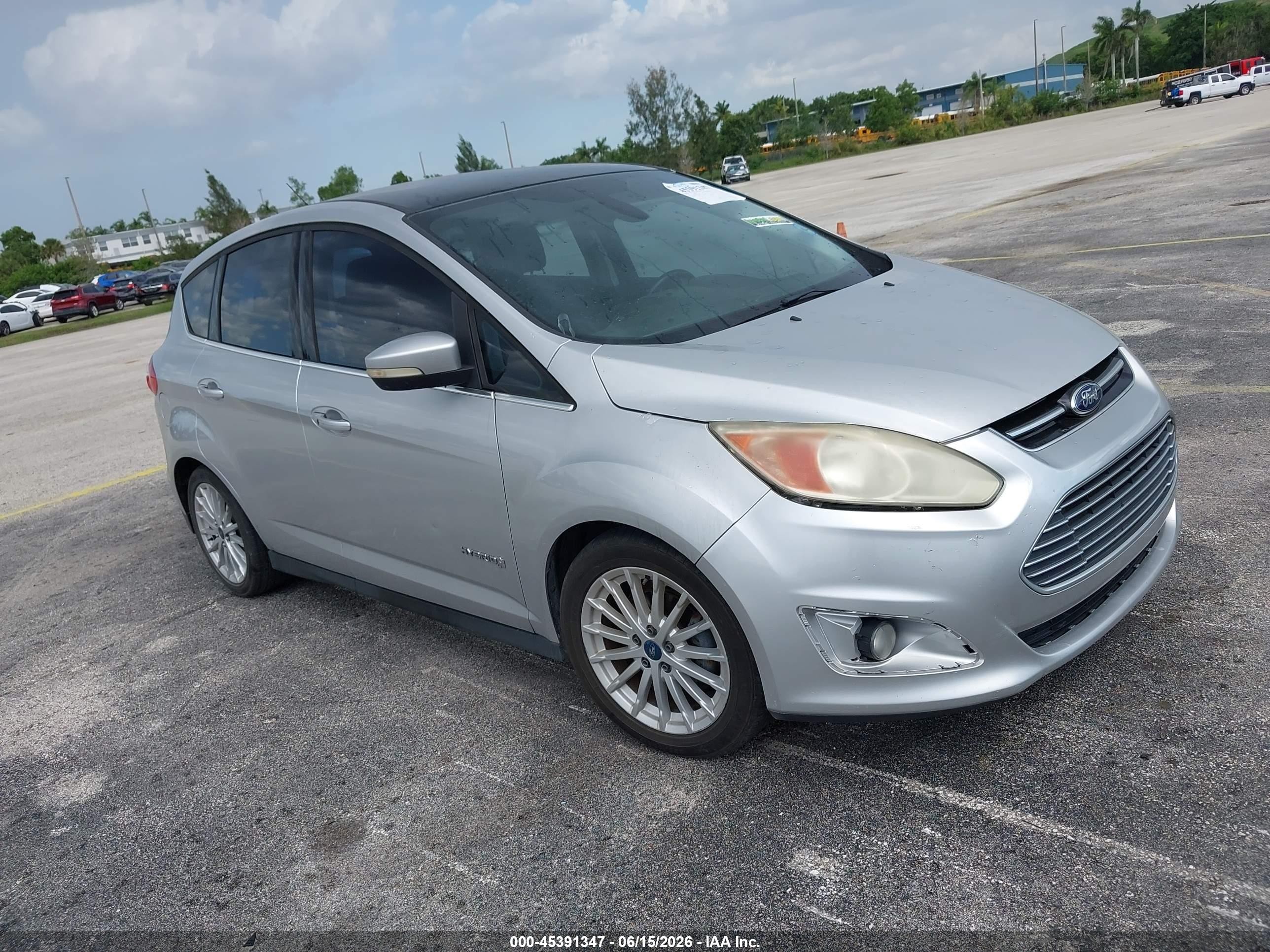 2013 Ford C-max Hybrid Sel Silver vin: 1FADP5BU1DL512693