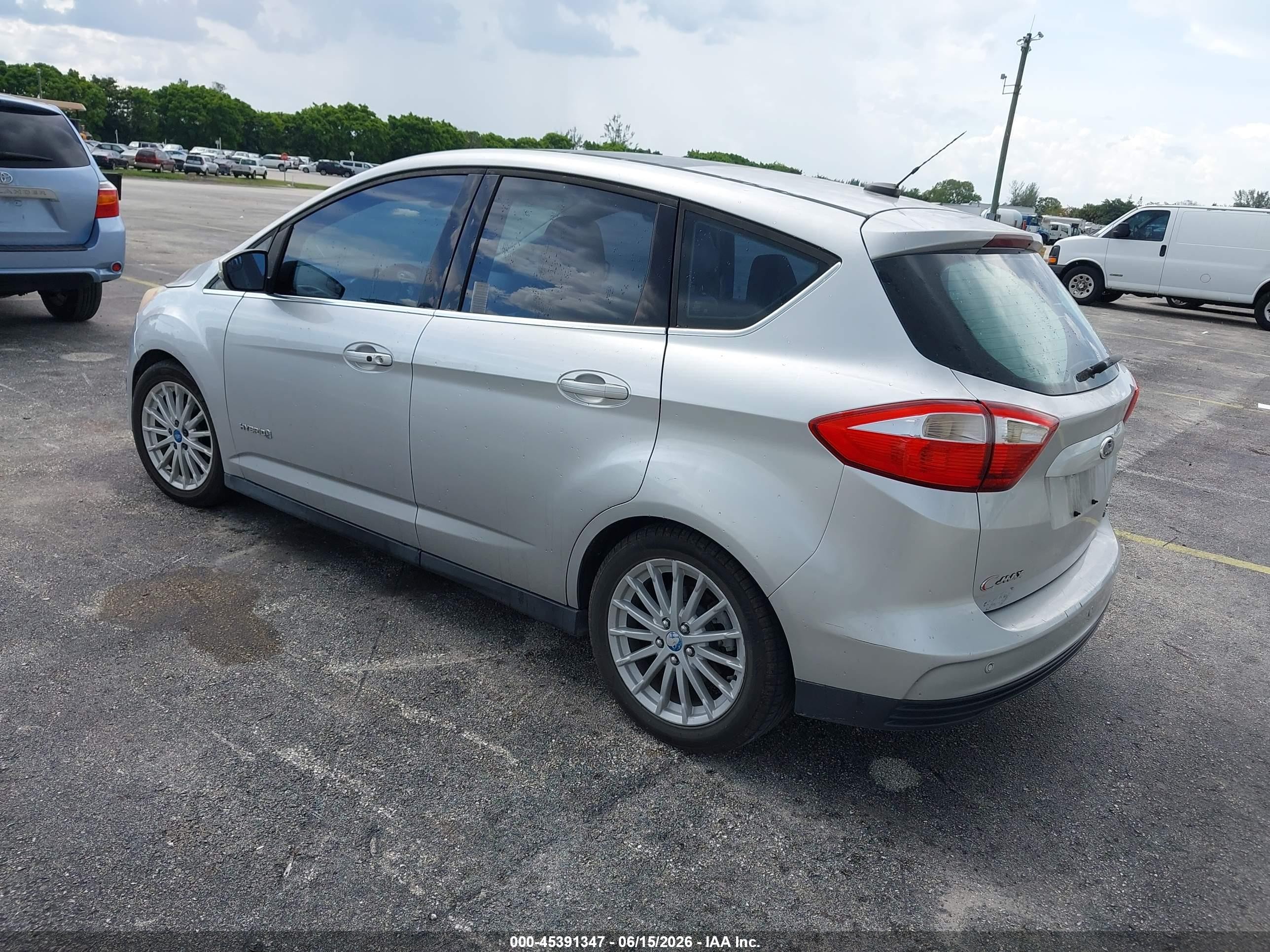 2013 Ford C-max Hybrid Sel Silver vin: 1FADP5BU1DL512693