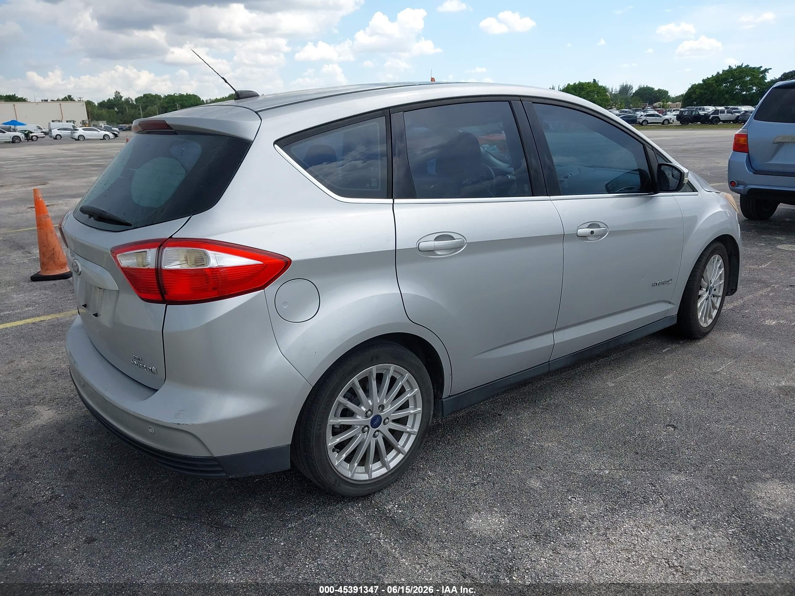 2013 Ford C-max Hybrid Sel Silver vin: 1FADP5BU1DL512693