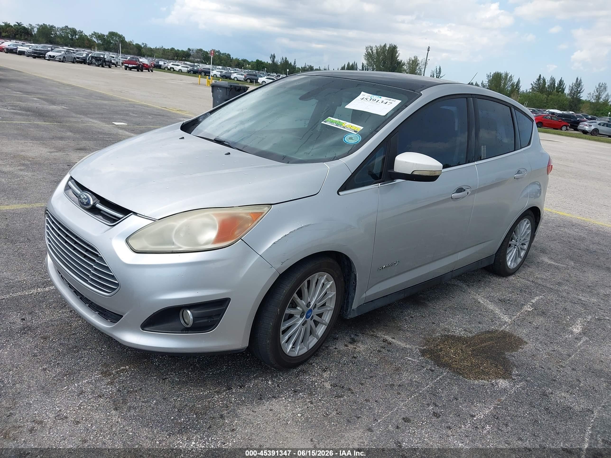 2013 Ford C-max Hybrid Sel Silver vin: 1FADP5BU1DL512693