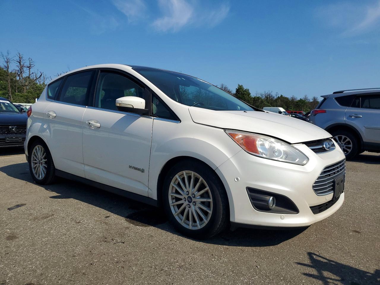 2013 Ford C-max Sel White vin: 1FADP5BU1DL515223