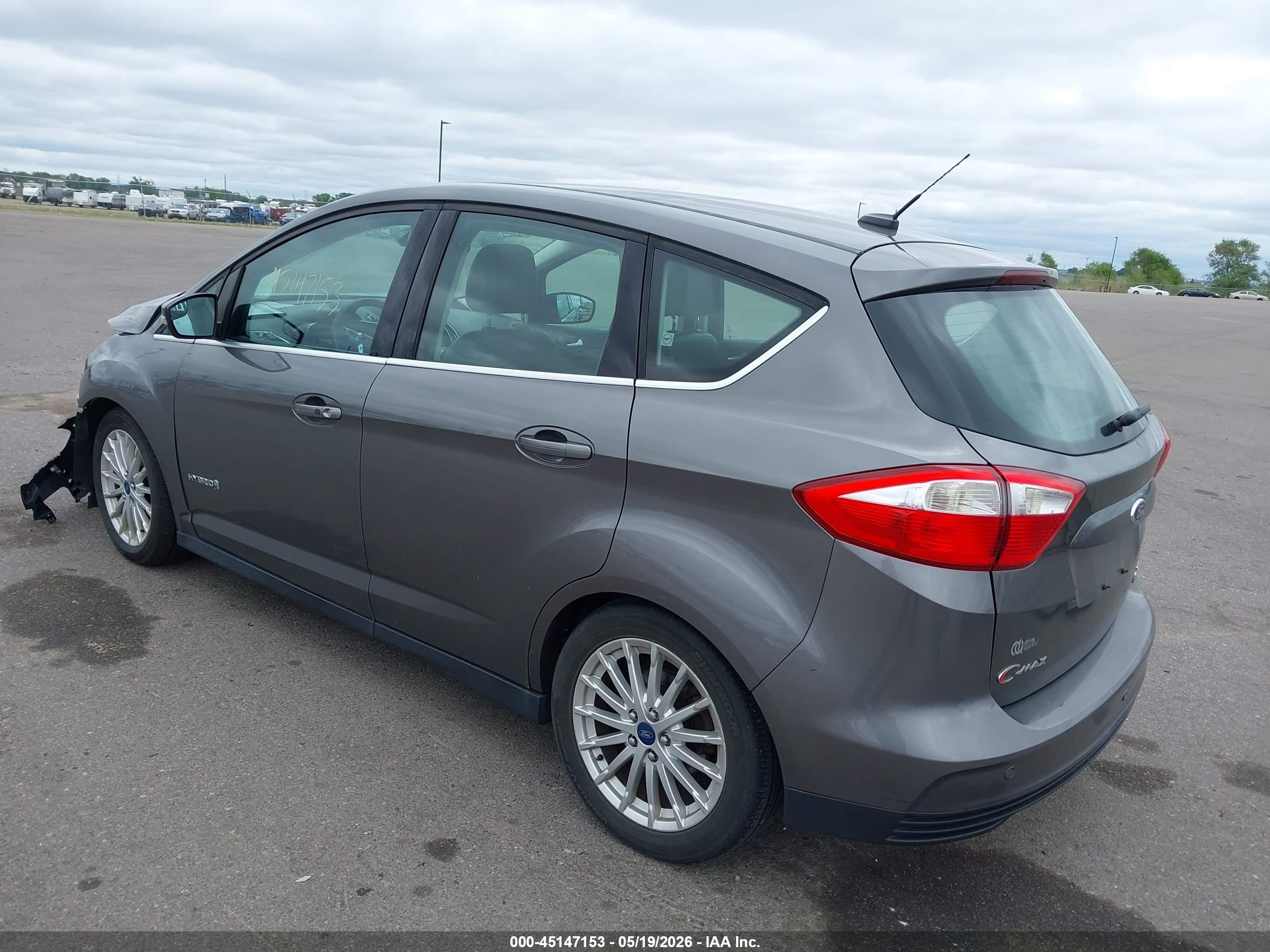 2013 Ford C-max Hybrid Sel Gray vin: 1FADP5BU1DL520258