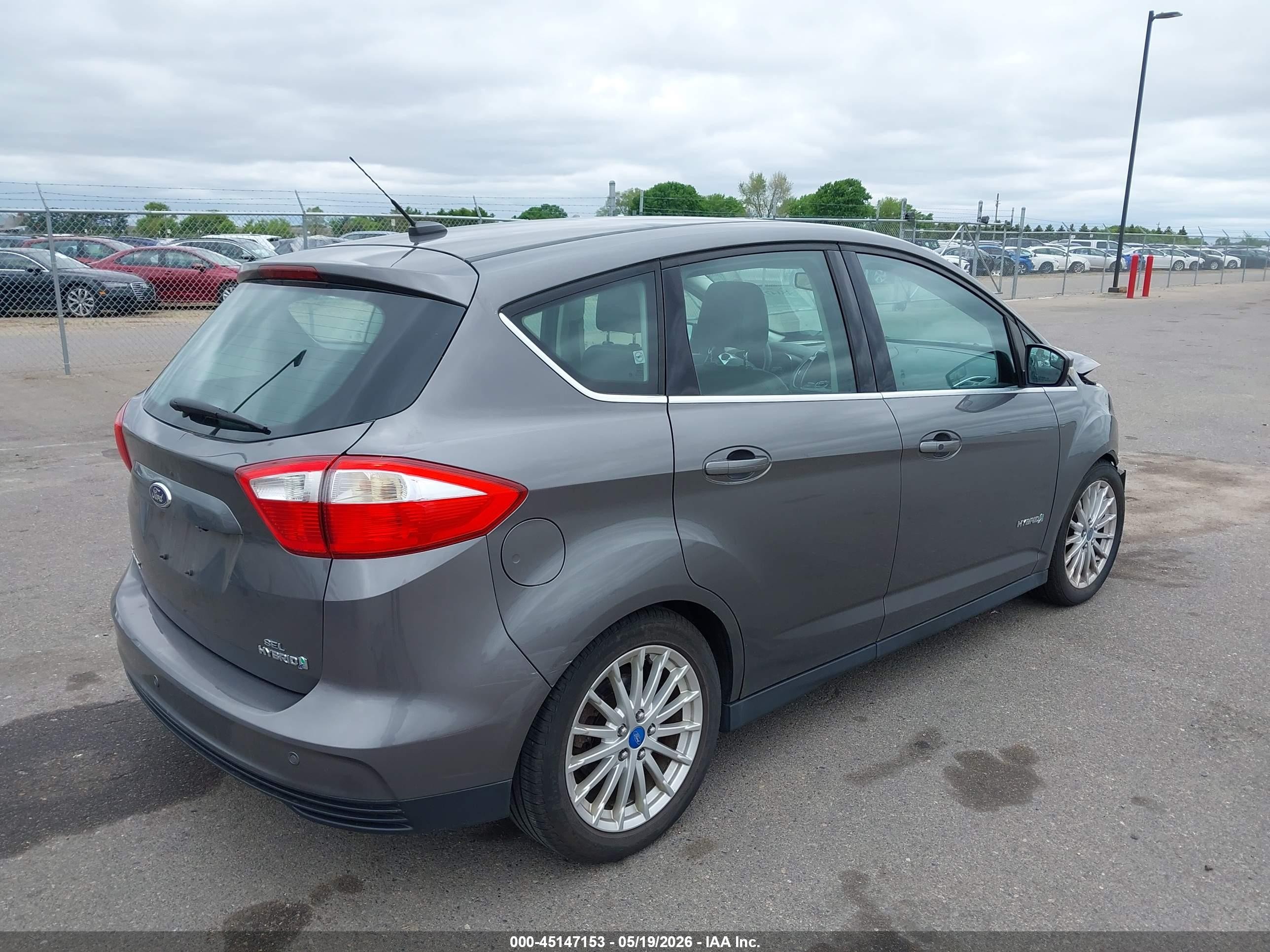 2013 Ford C-max Hybrid Sel Gray vin: 1FADP5BU1DL520258