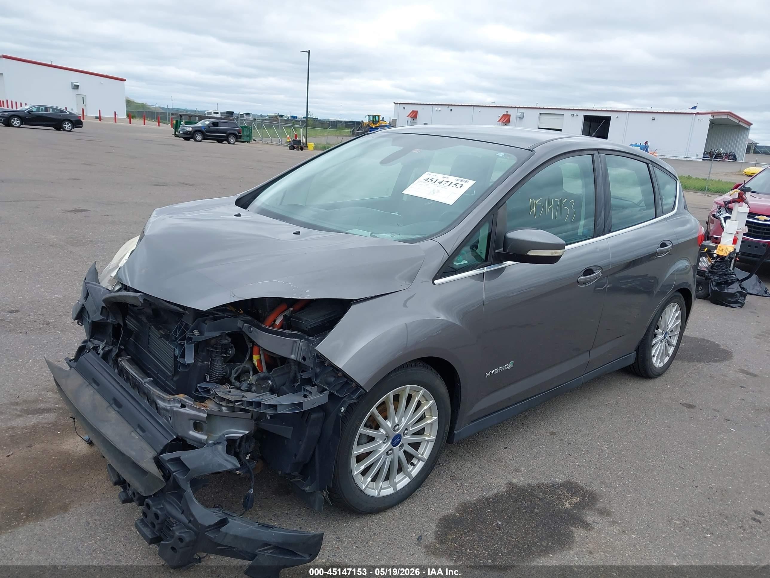 2013 Ford C-max Hybrid Sel Gray vin: 1FADP5BU1DL520258
