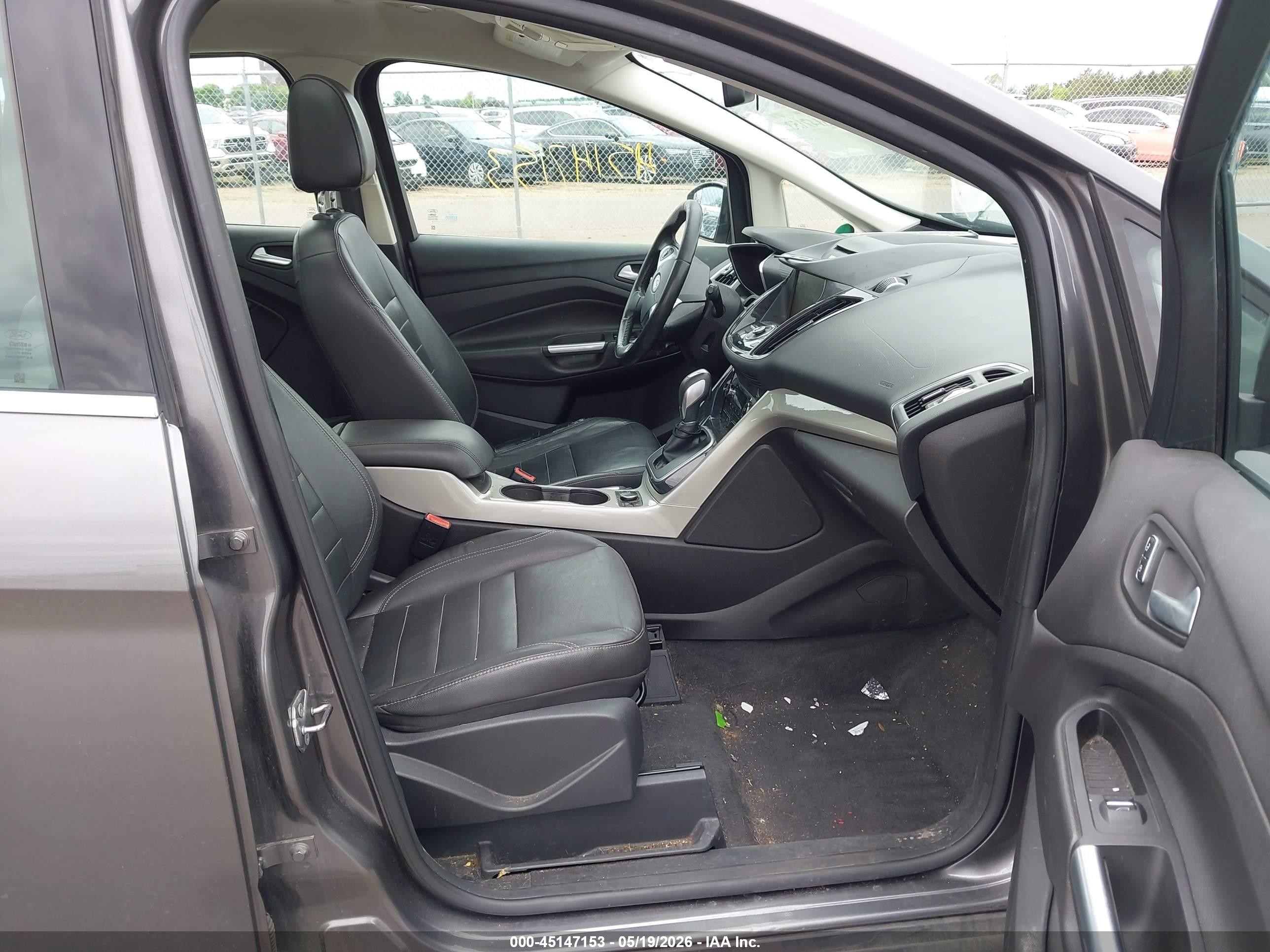 2013 Ford C-max Hybrid Sel Gray vin: 1FADP5BU1DL520258