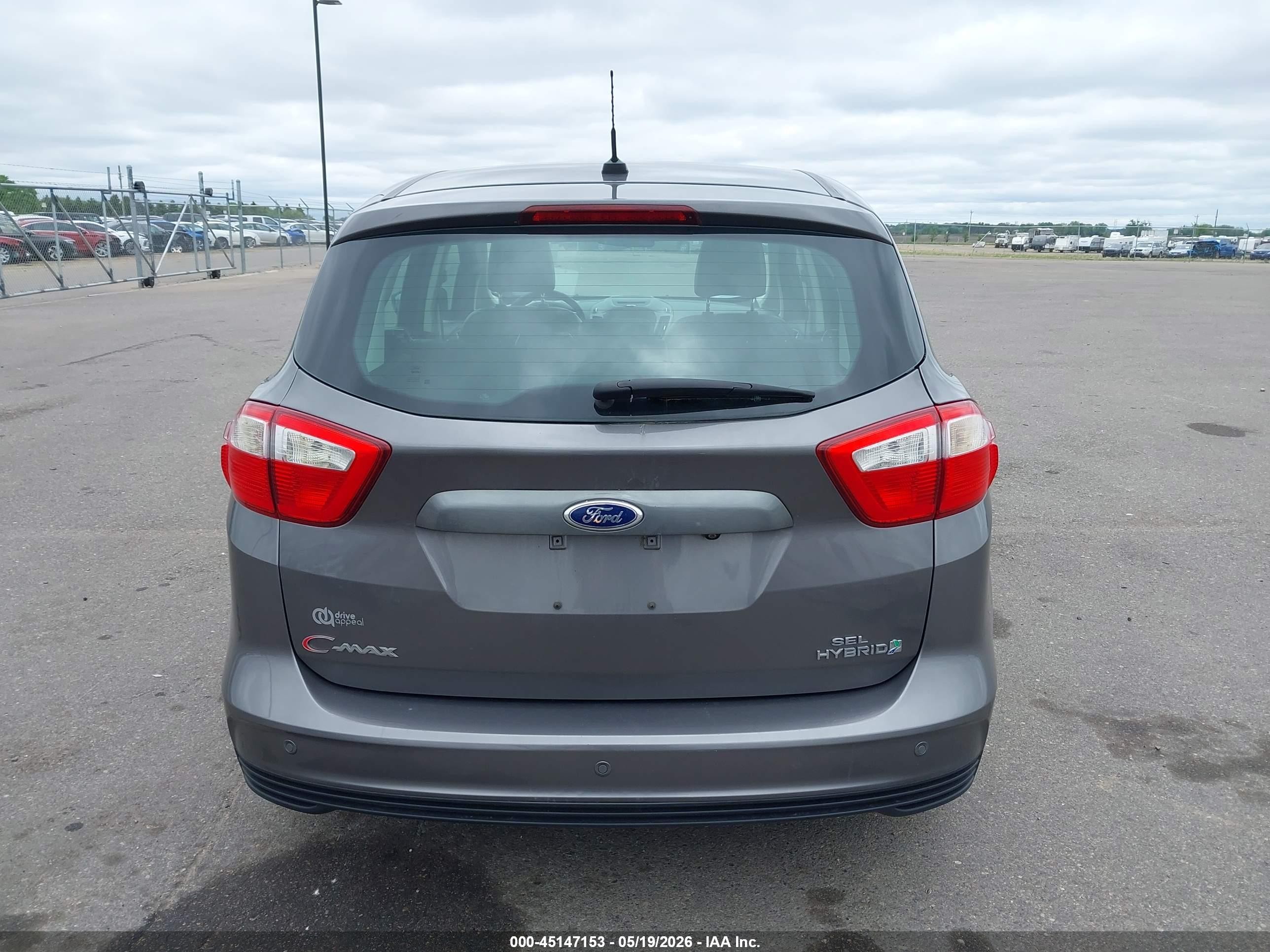 2013 Ford C-max Hybrid Sel Gray vin: 1FADP5BU1DL520258