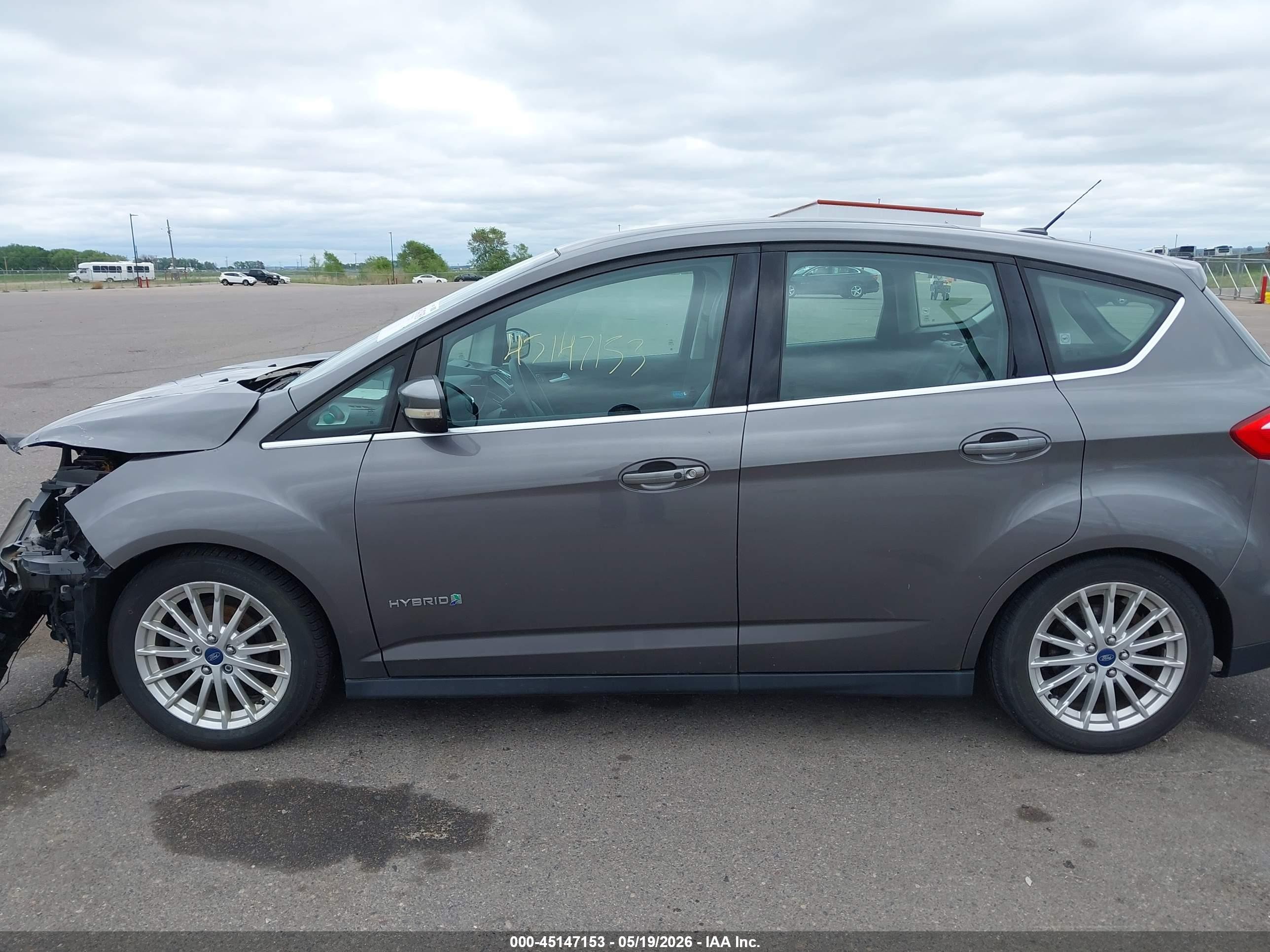 2013 Ford C-max Hybrid Sel Gray vin: 1FADP5BU1DL520258