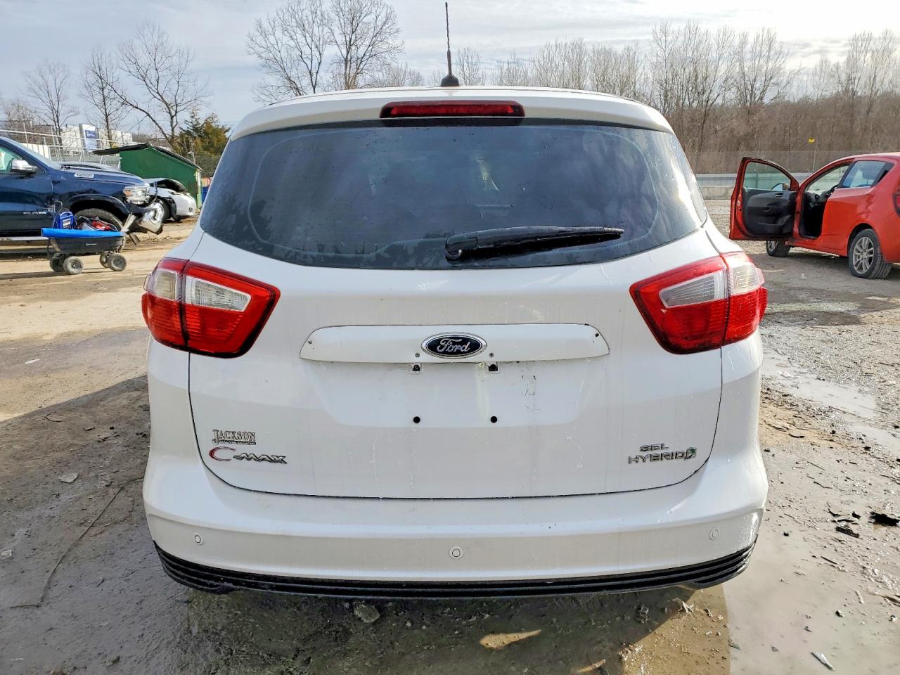 2013 Ford C-max Sel White vin: 1FADP5BU1DL523029