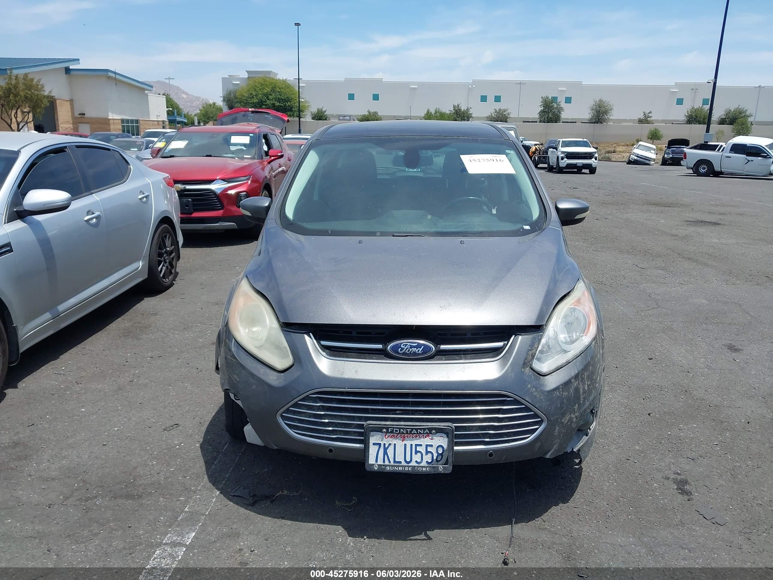 2013 Ford C-max Hybrid Sel Gray vin: 1FADP5BU1DL552448
