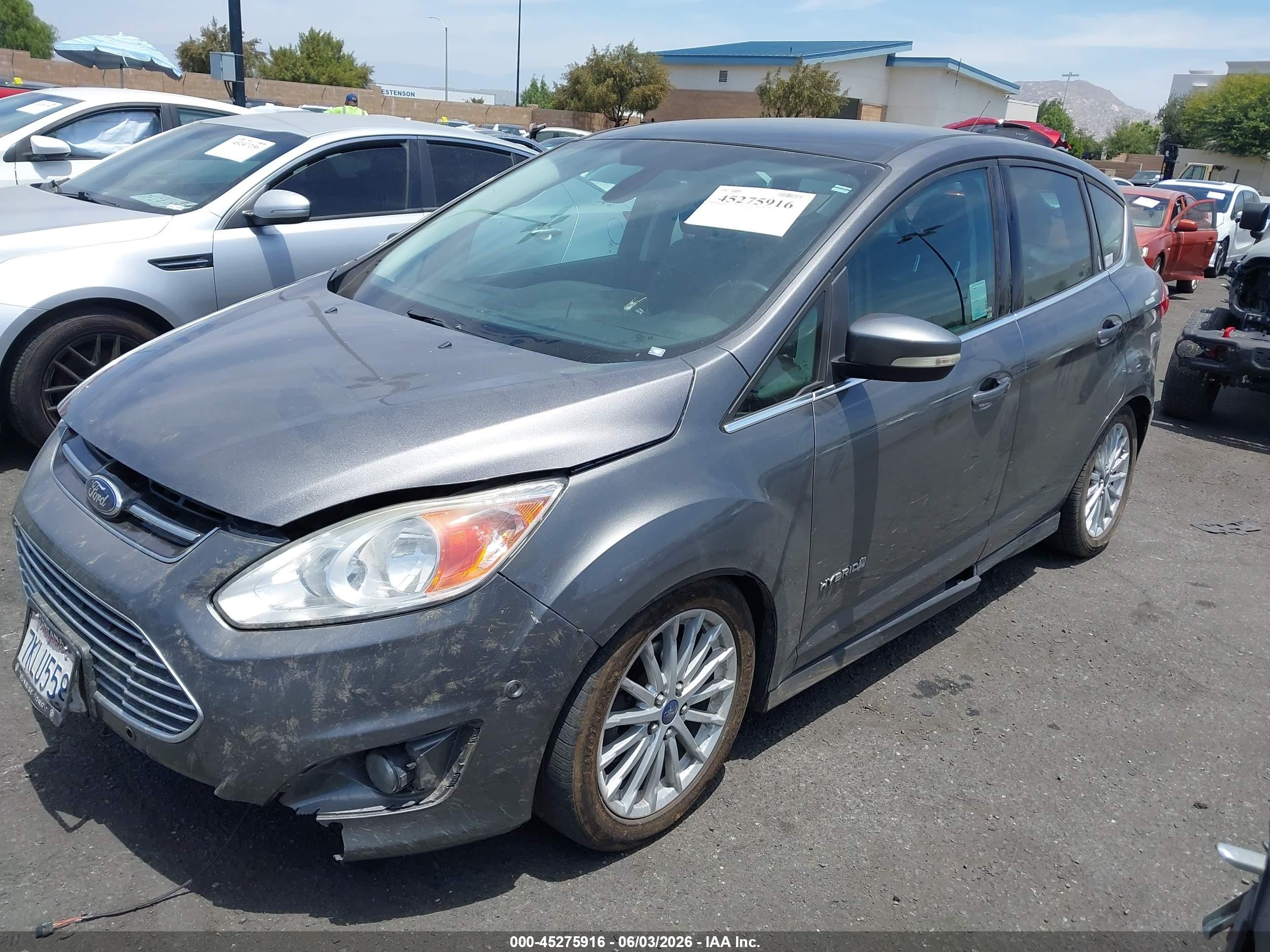 2013 Ford C-max Hybrid Sel Gray vin: 1FADP5BU1DL552448