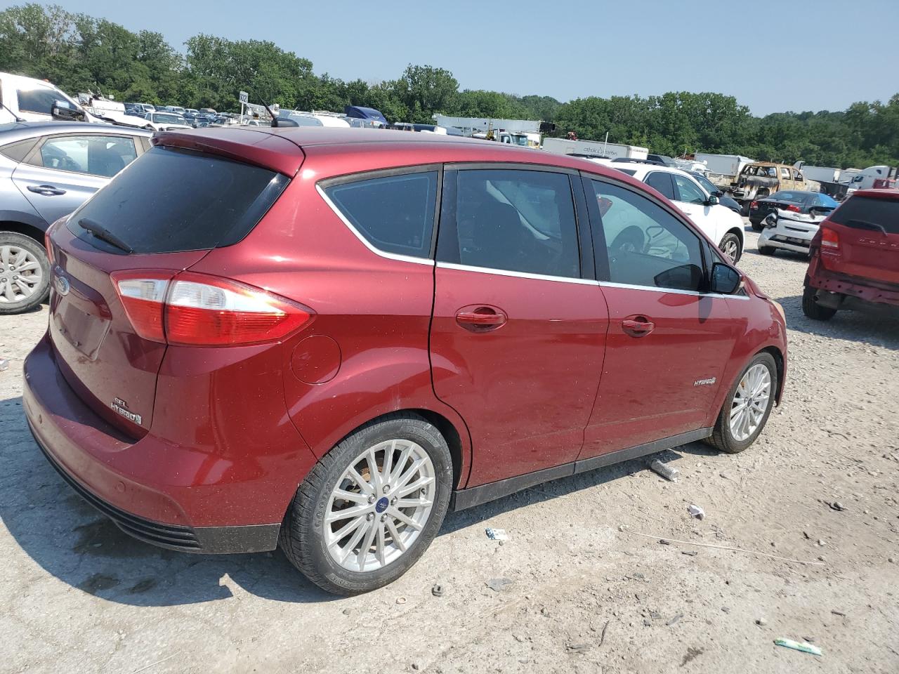 2014 Ford C-max Sel Красный vin: 1FADP5BU1EL507401