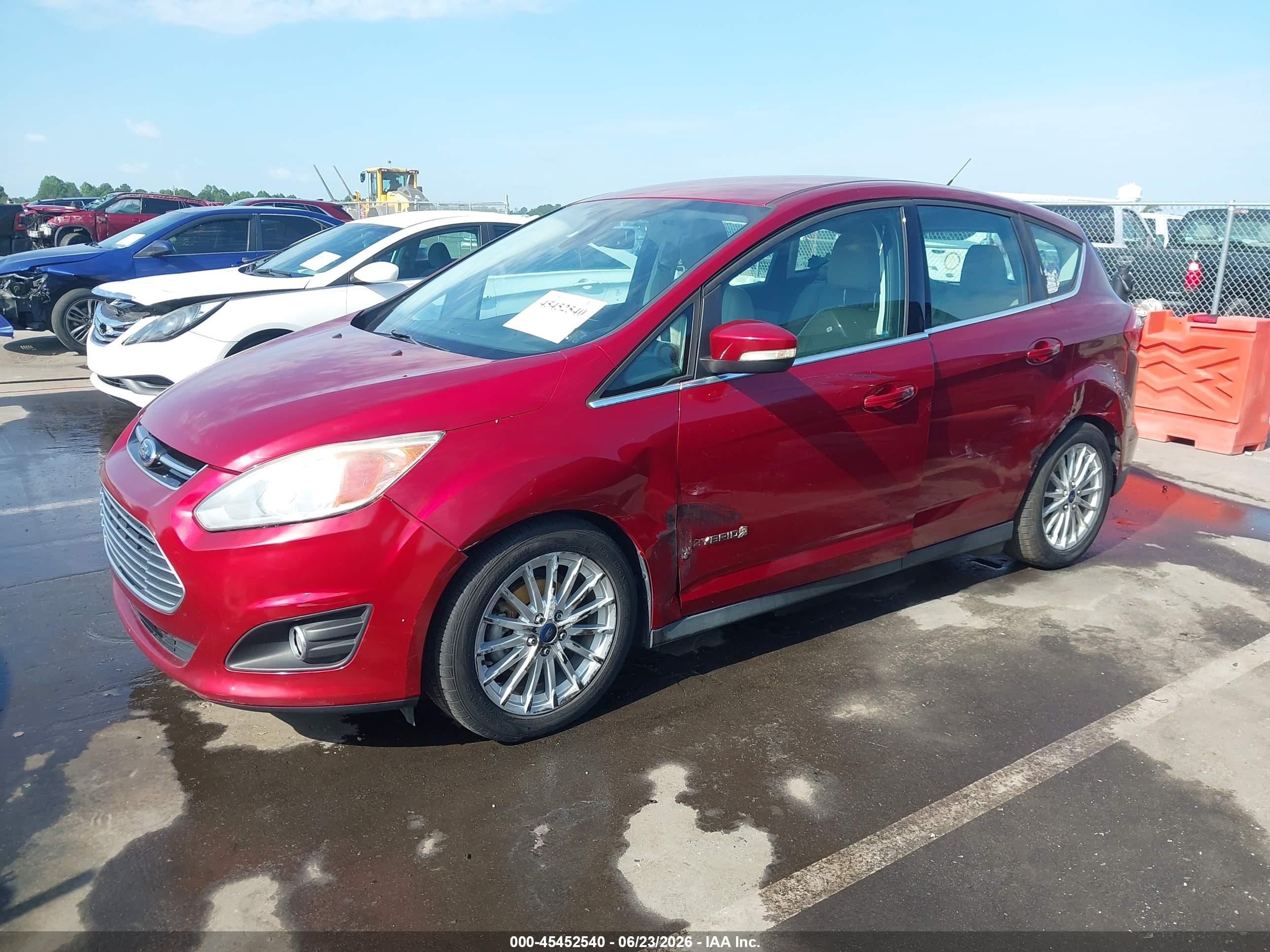2015 Ford C-max Hybrid Sel Maroon vin: 1FADP5BU1FL108294