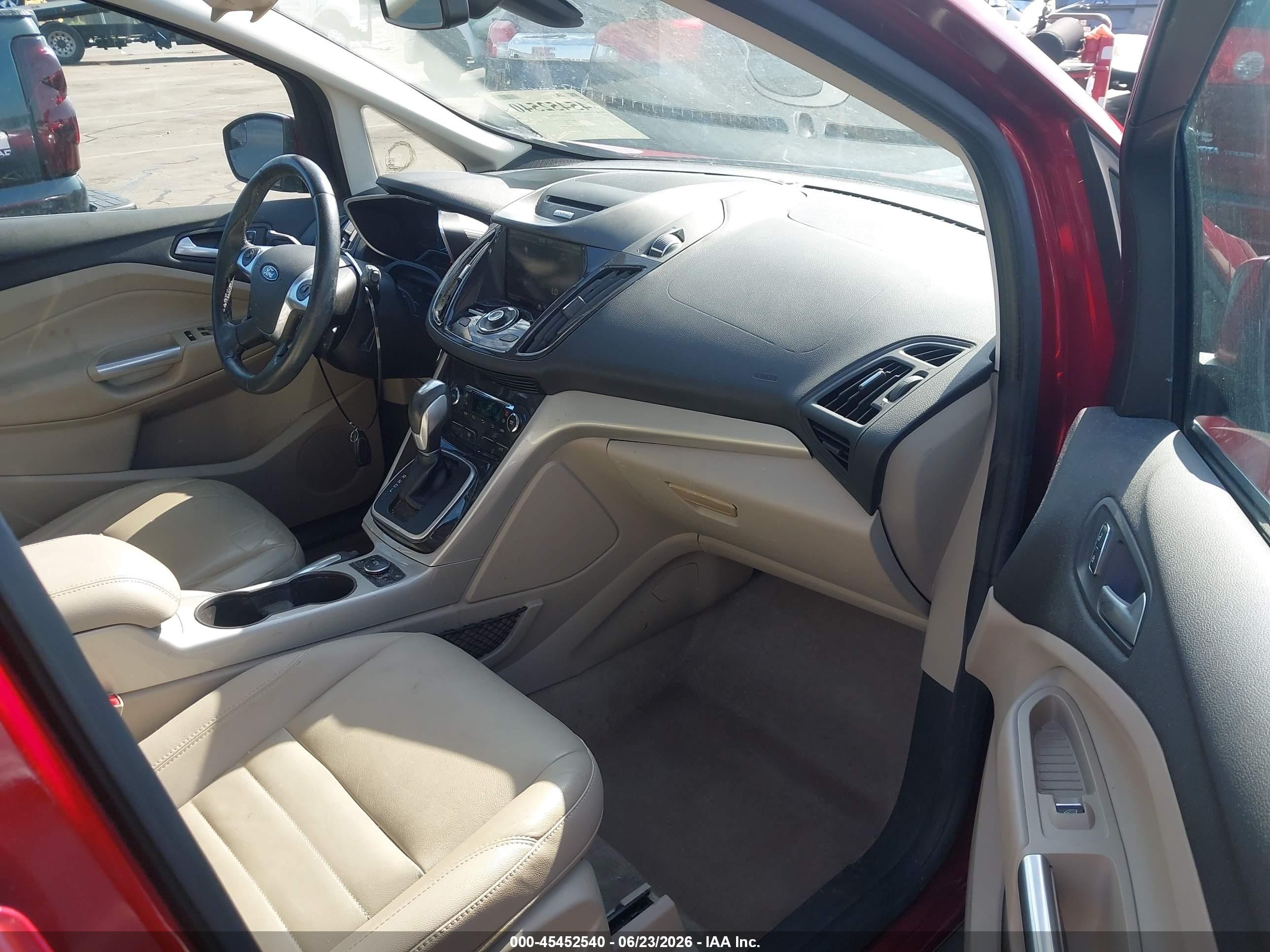 2015 Ford C-max Hybrid Sel Maroon vin: 1FADP5BU1FL108294