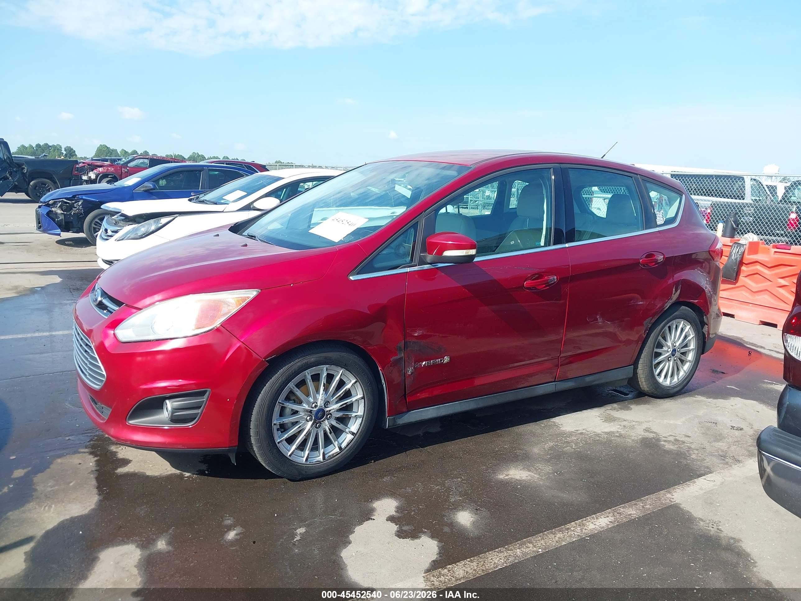2015 Ford C-max Hybrid Sel Maroon vin: 1FADP5BU1FL108294