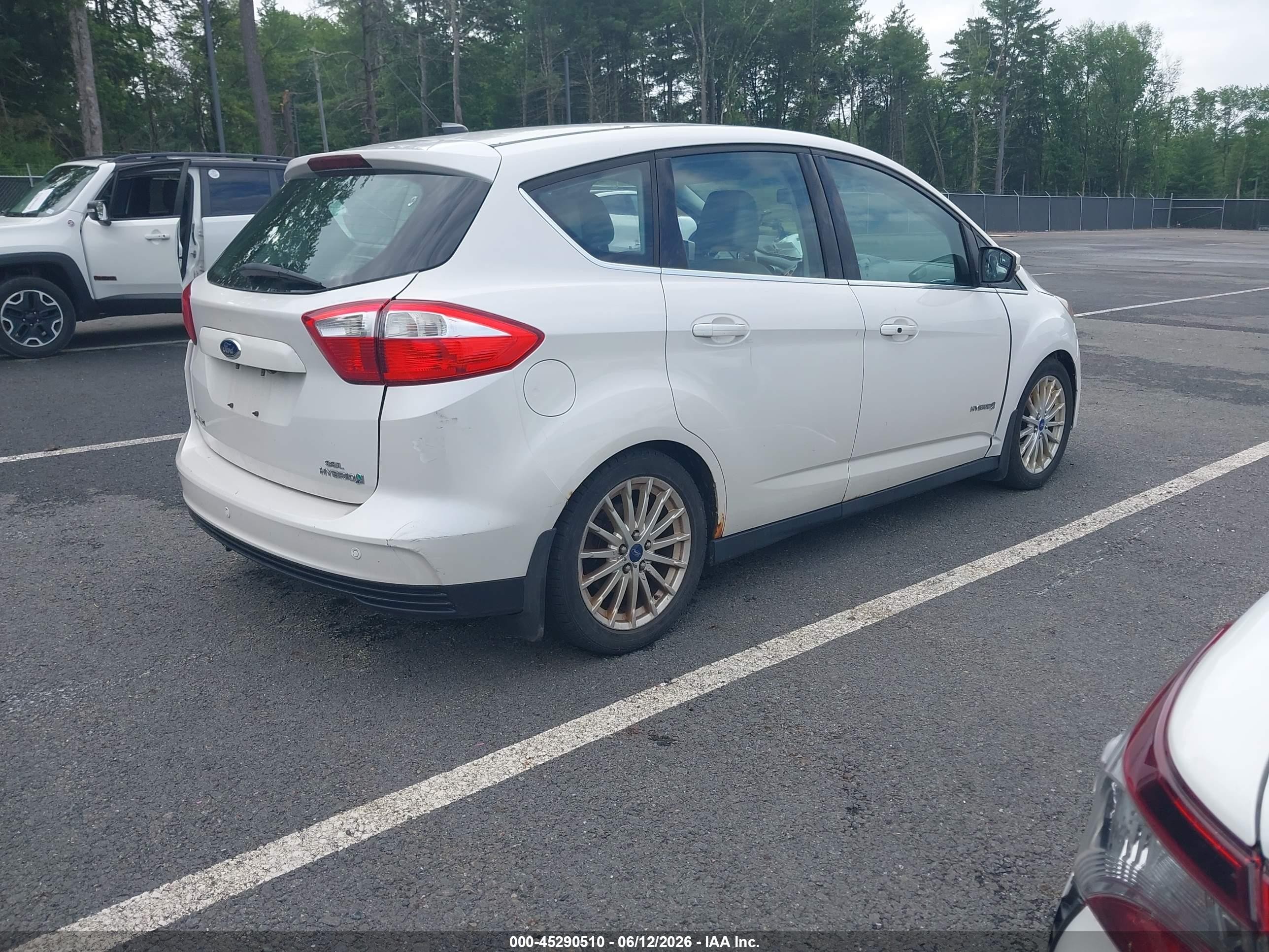 2013 Ford C-max Hybrid Sel Белый vin: 1FADP5BU2DL501377