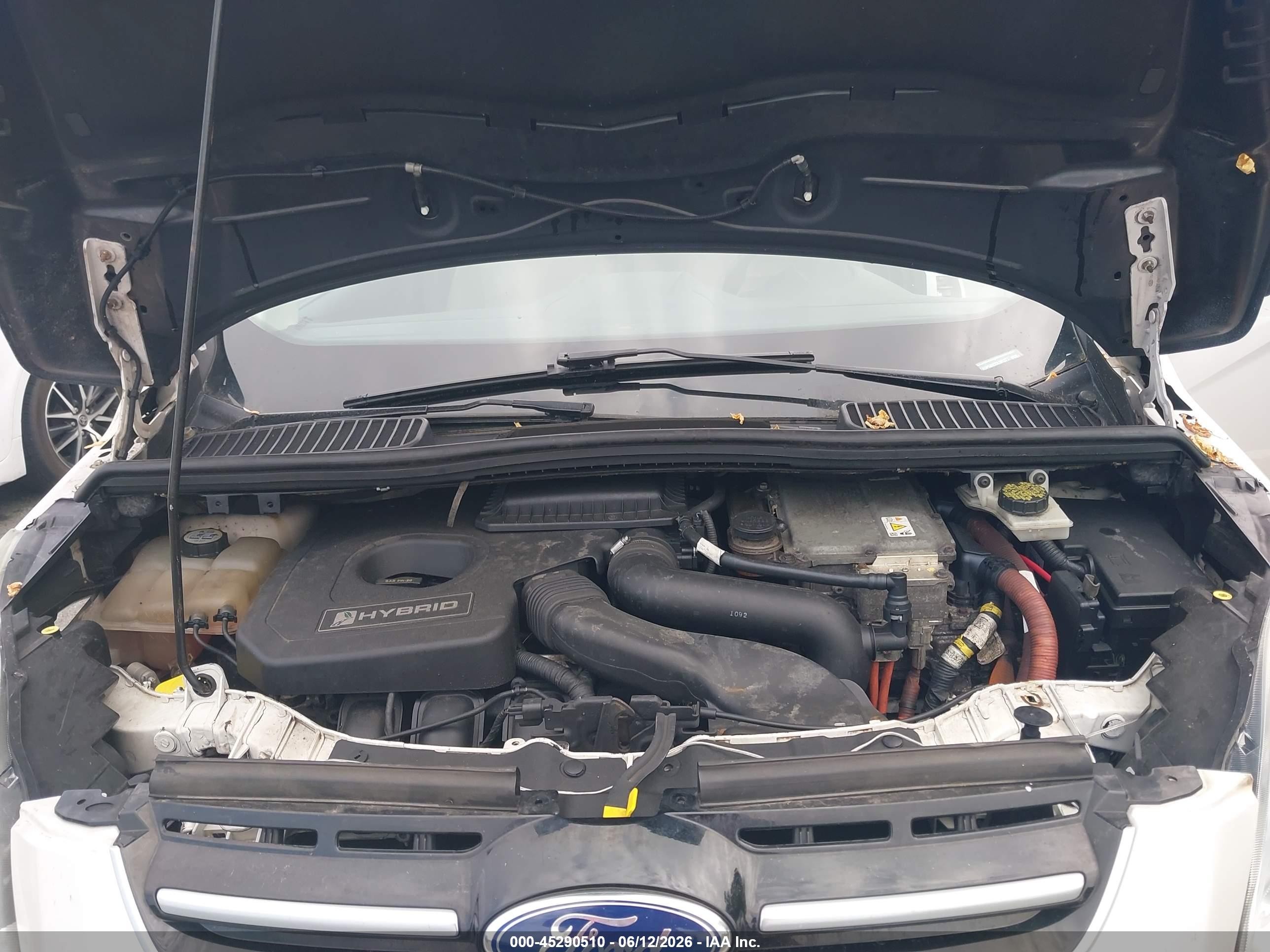 2013 Ford C-max Hybrid Sel Белый vin: 1FADP5BU2DL501377