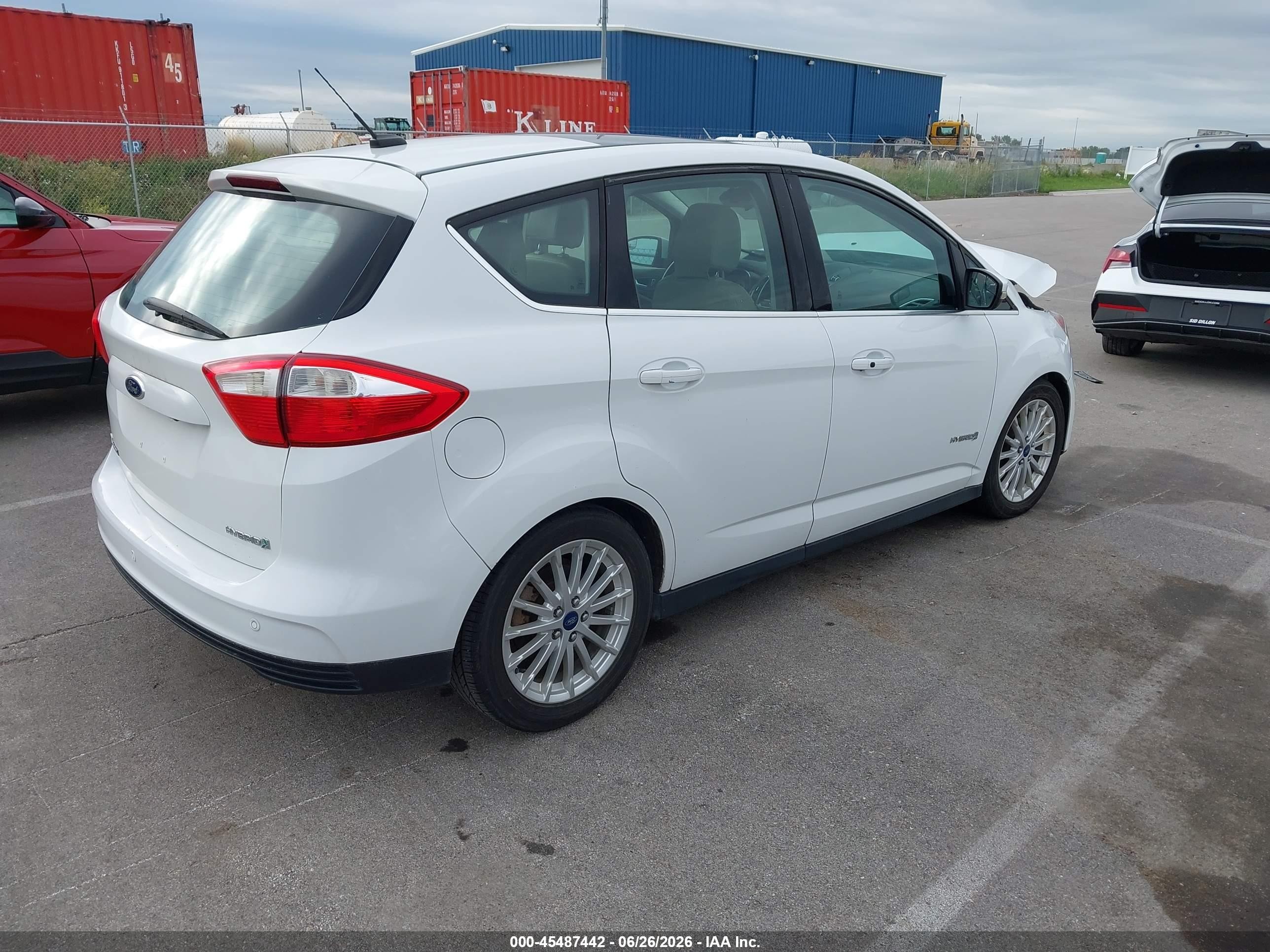 2013 Ford C-max Hybrid Sel Белый vin: 1FADP5BU2DL509656