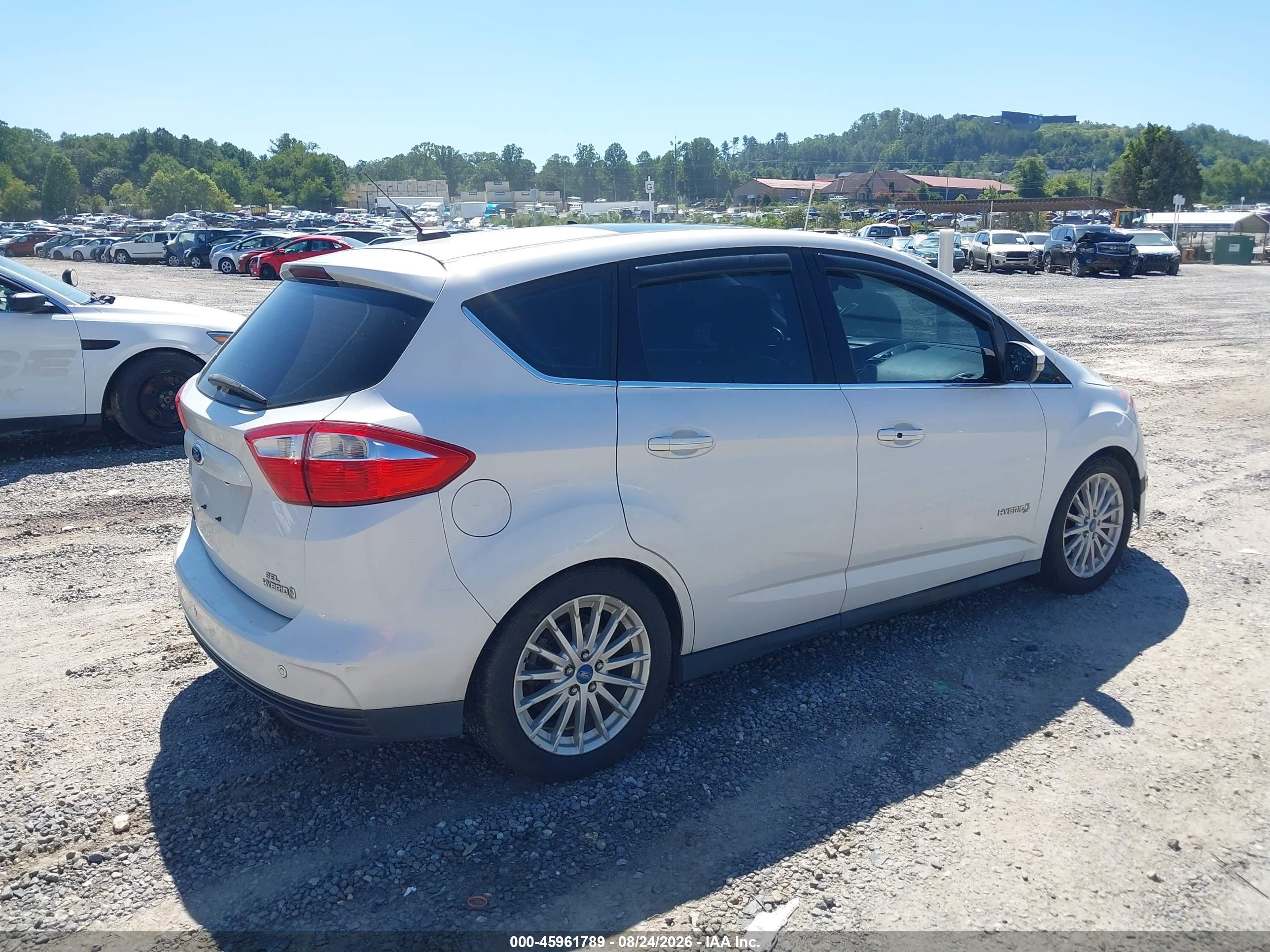 2013 Ford C-max Hybrid Sel White vin: 1FADP5BU2DL513089