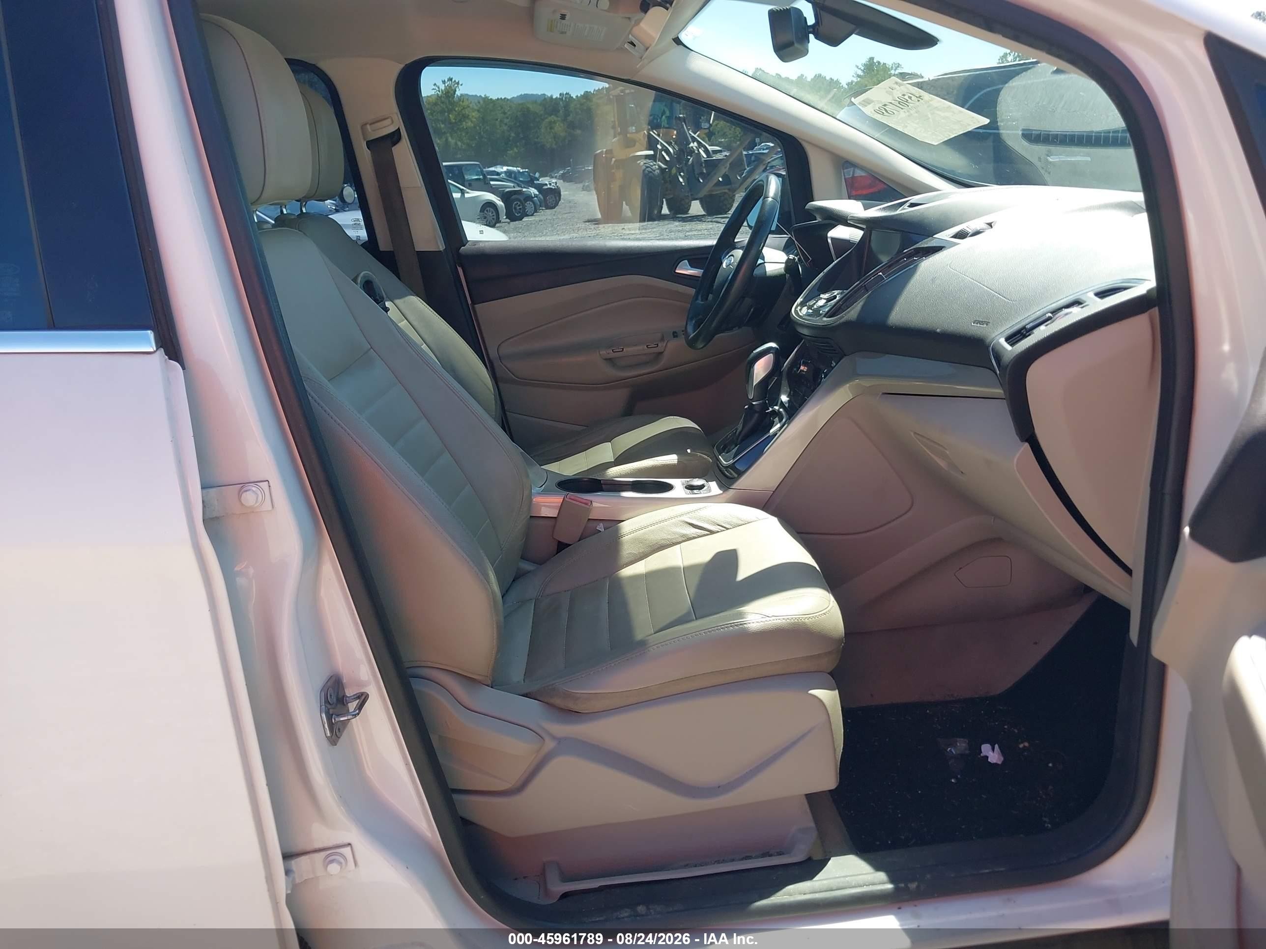 2013 Ford C-max Hybrid Sel White vin: 1FADP5BU2DL513089