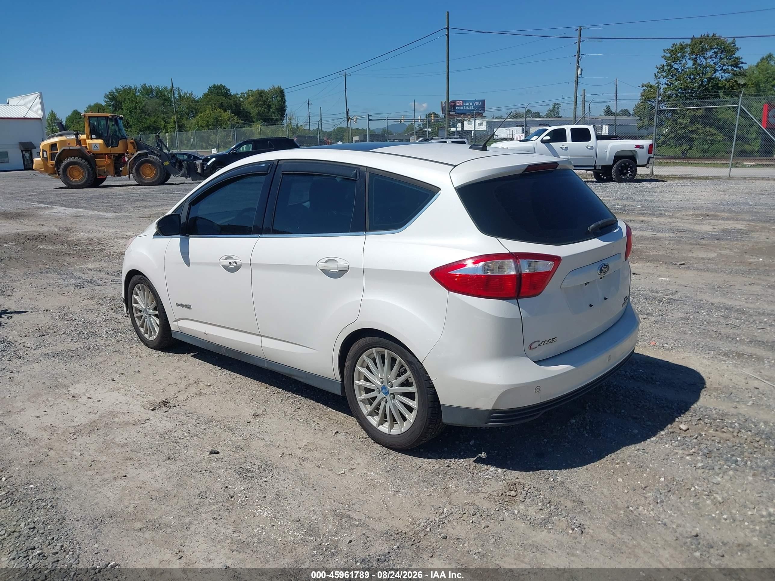 2013 Ford C-max Hybrid Sel White vin: 1FADP5BU2DL513089