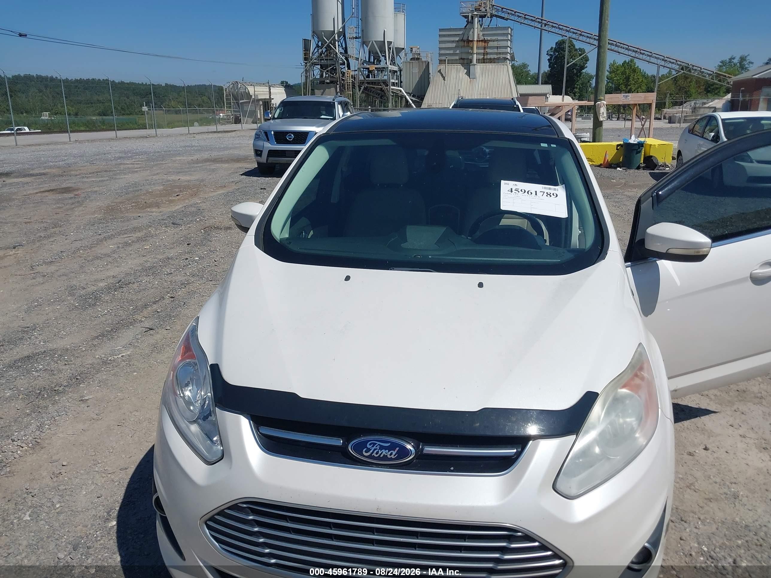 2013 Ford C-max Hybrid Sel White vin: 1FADP5BU2DL513089