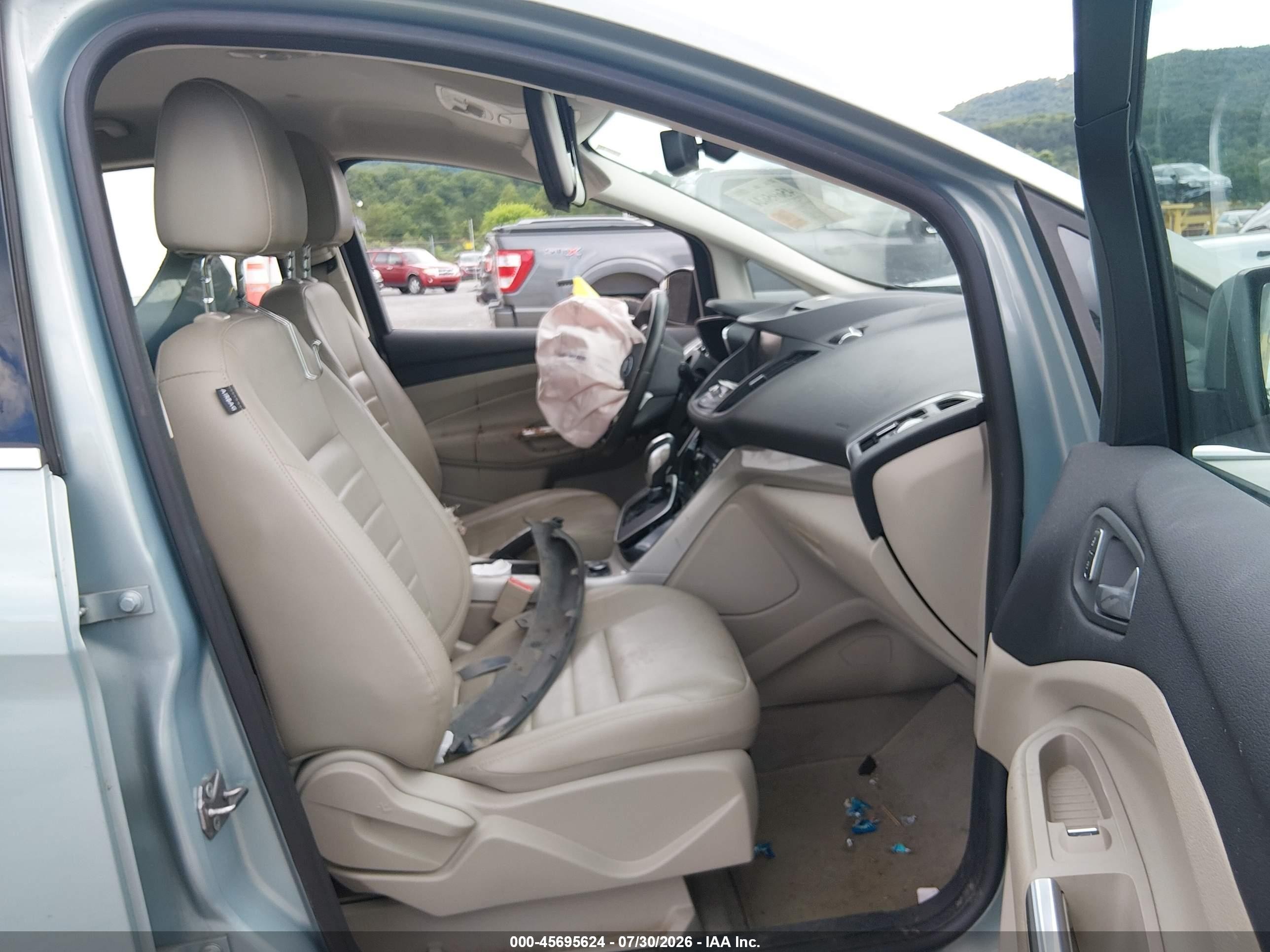 2013 Ford C-max Hybrid Sel Light Blue vin: 1FADP5BU2DL533598