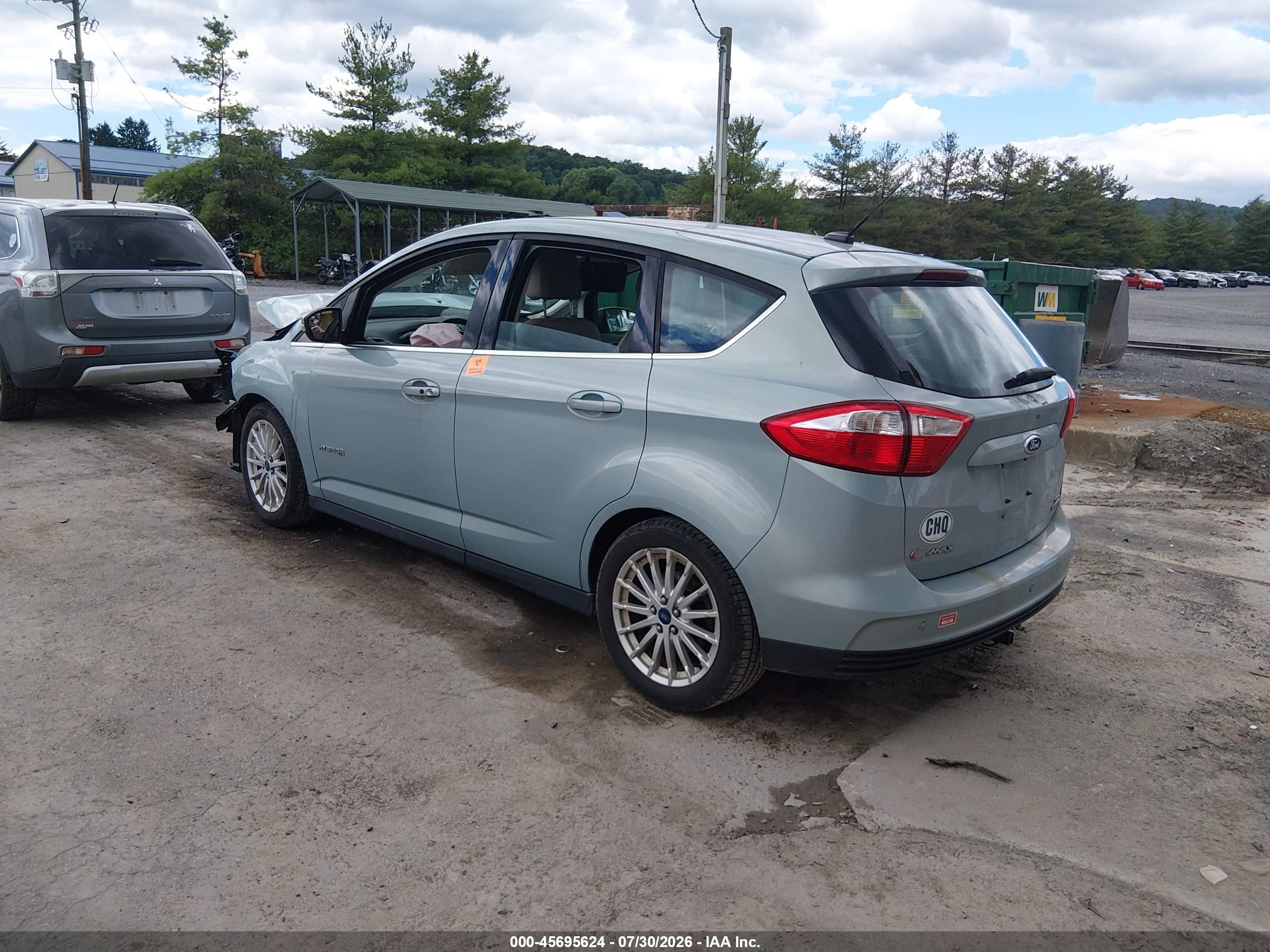 2013 Ford C-max Hybrid Sel Light Blue vin: 1FADP5BU2DL533598