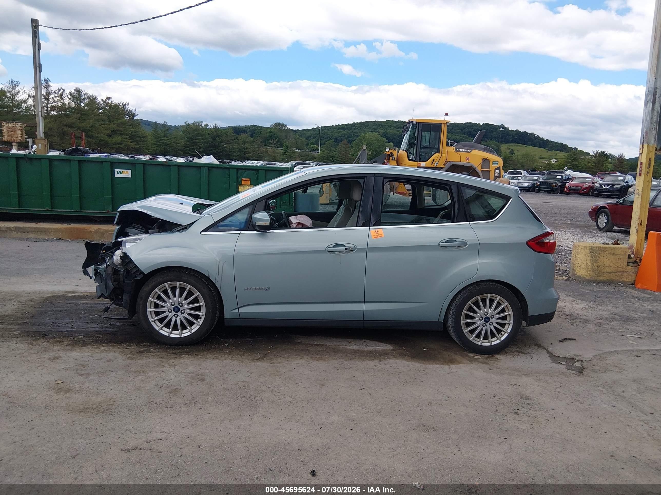 2013 Ford C-max Hybrid Sel Light Blue vin: 1FADP5BU2DL533598