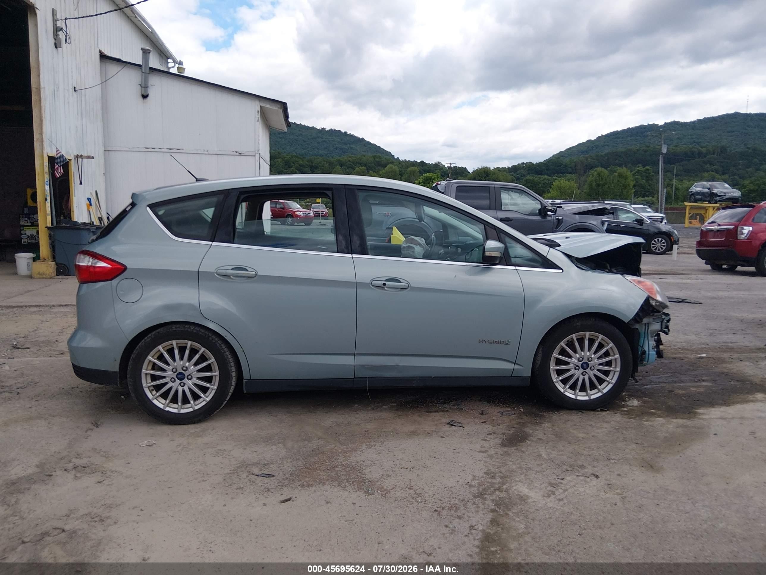 2013 Ford C-max Hybrid Sel Light Blue vin: 1FADP5BU2DL533598