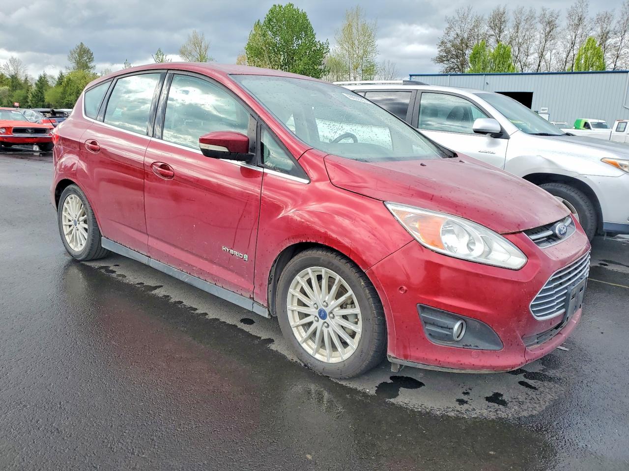 2013 Ford C-max Sel Burgundy vin: 1FADP5BU2DL534119