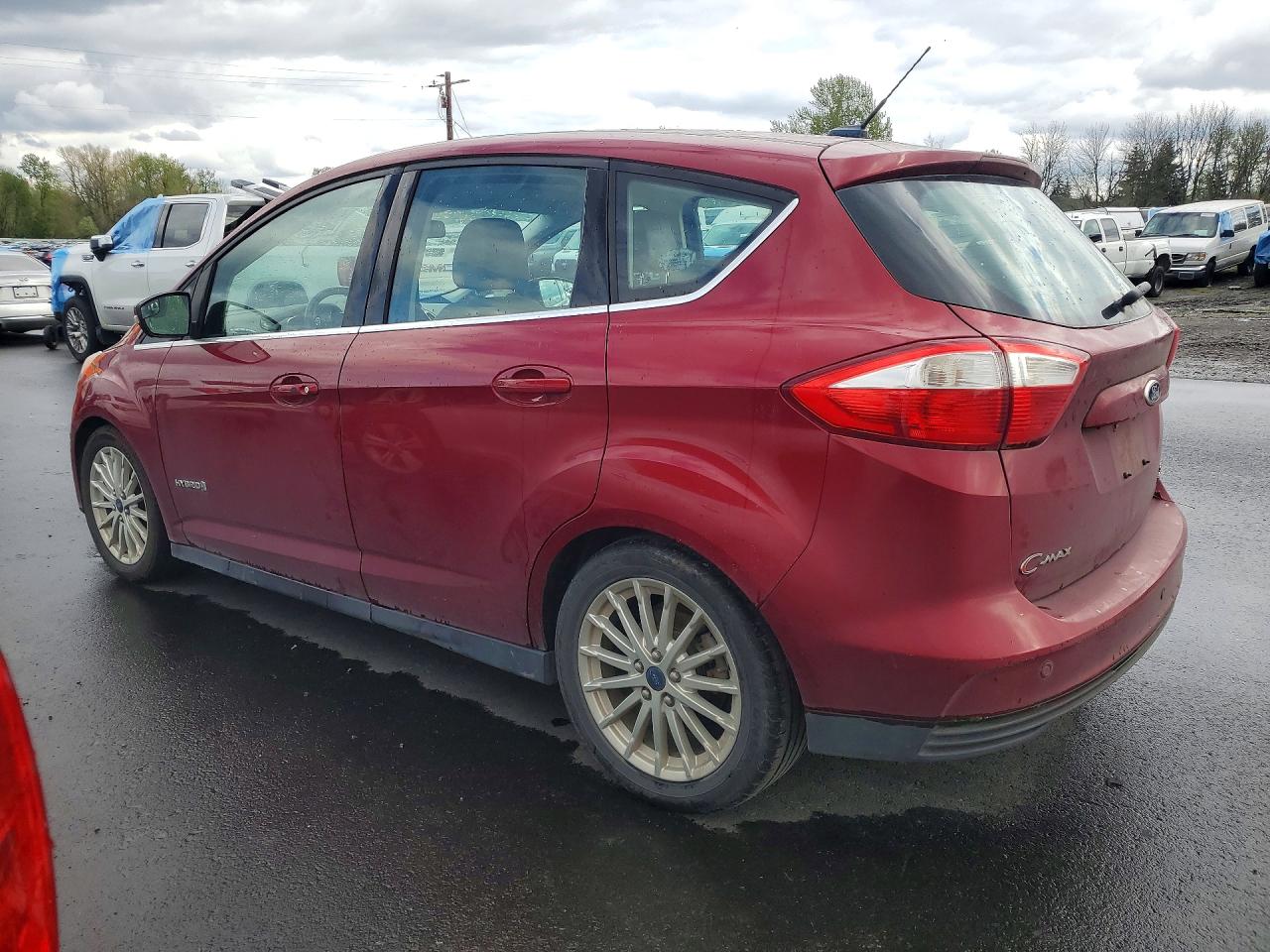 2013 Ford C-max Sel Burgundy vin: 1FADP5BU2DL534119