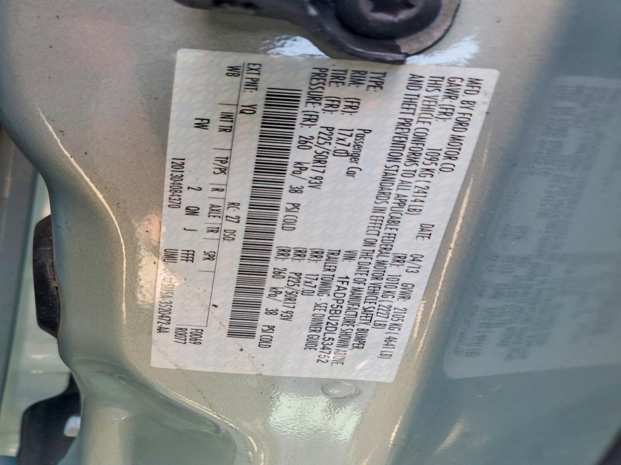 2013 Ford C-max Sel Black vin: 1FADP5BU2DL534752