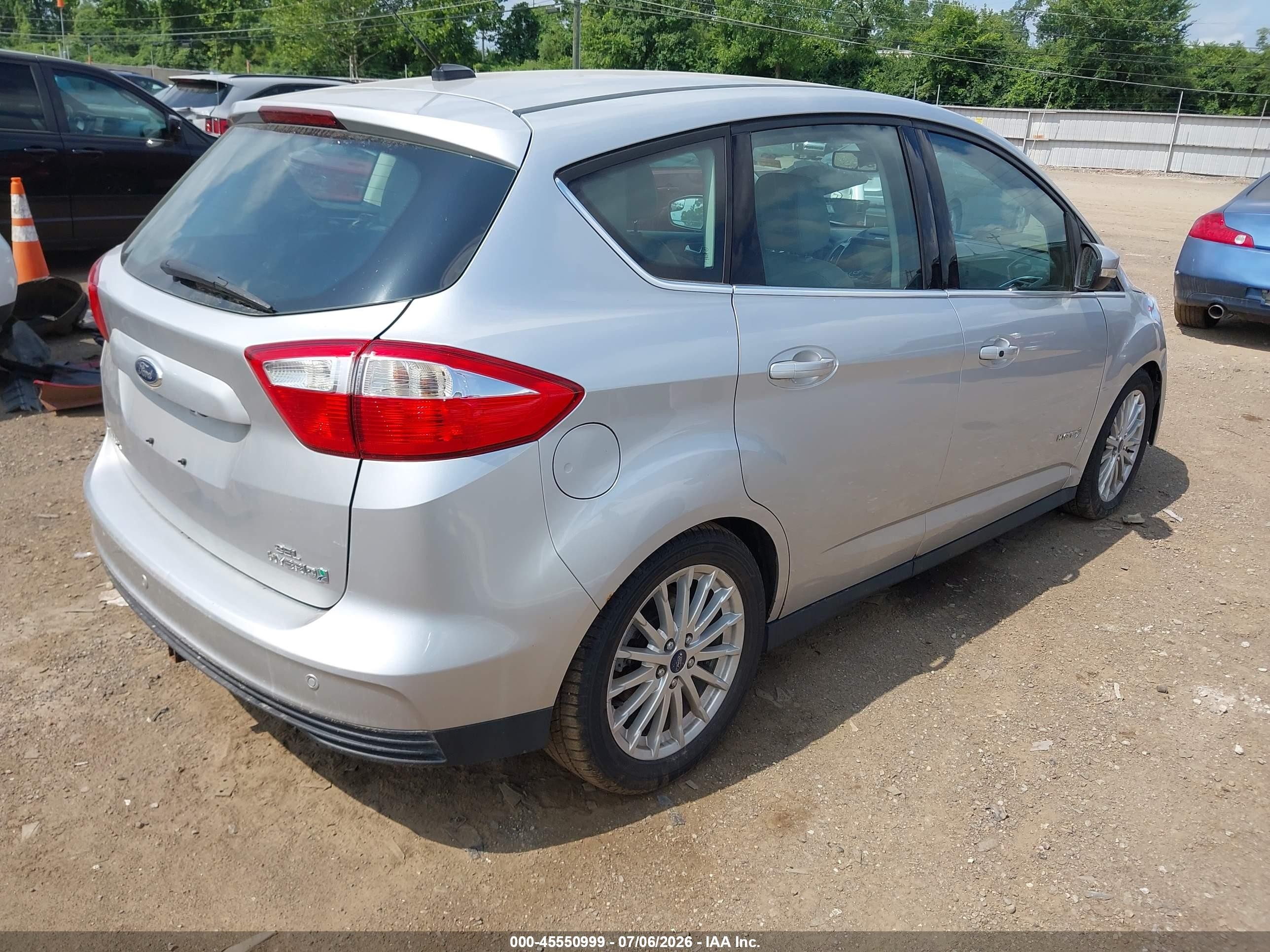 2013 Ford C-max Hybrid Sel Серебряный vin: 1FADP5BU2DL535805