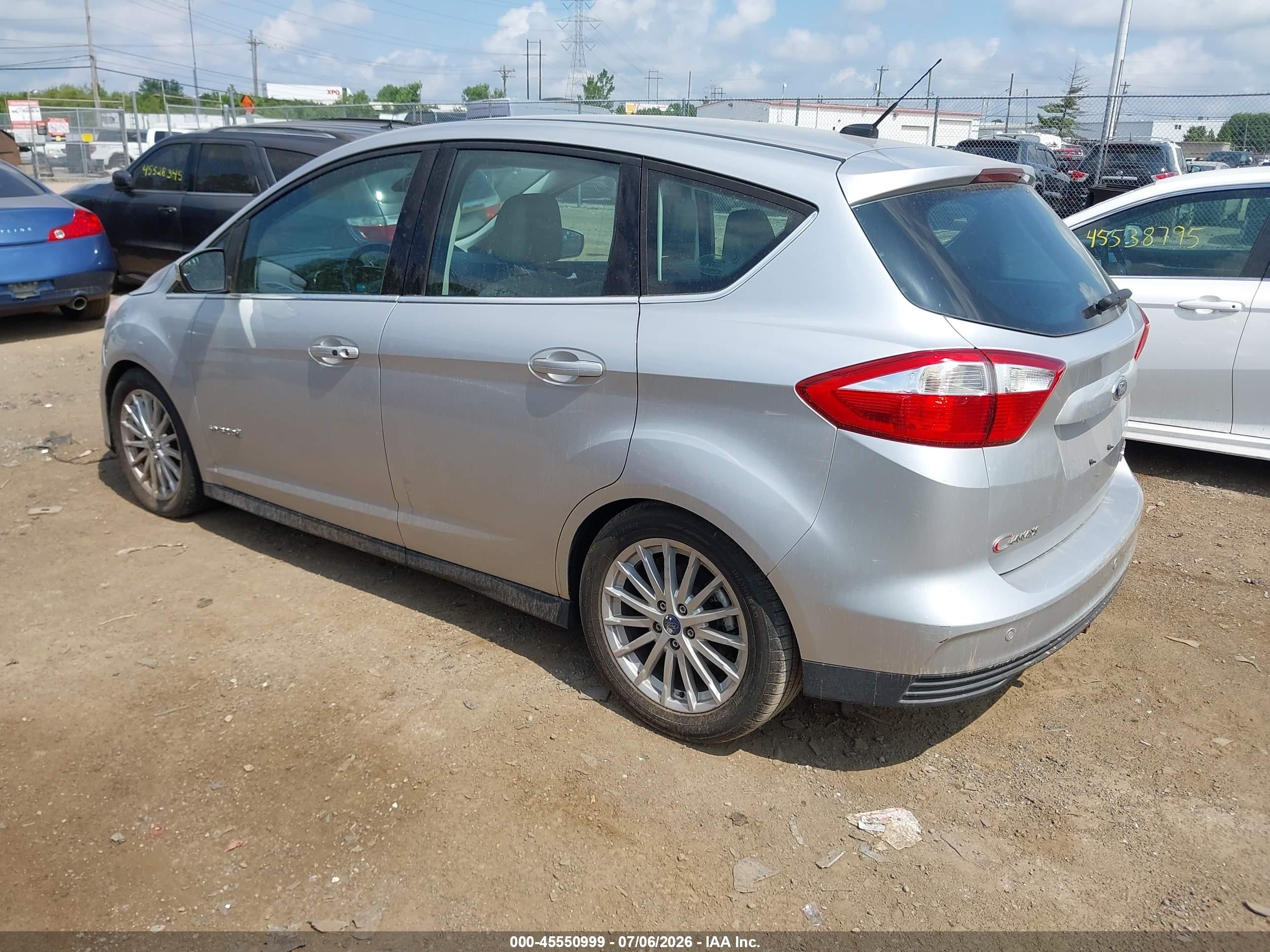 2013 Ford C-max Hybrid Sel Серебряный vin: 1FADP5BU2DL535805