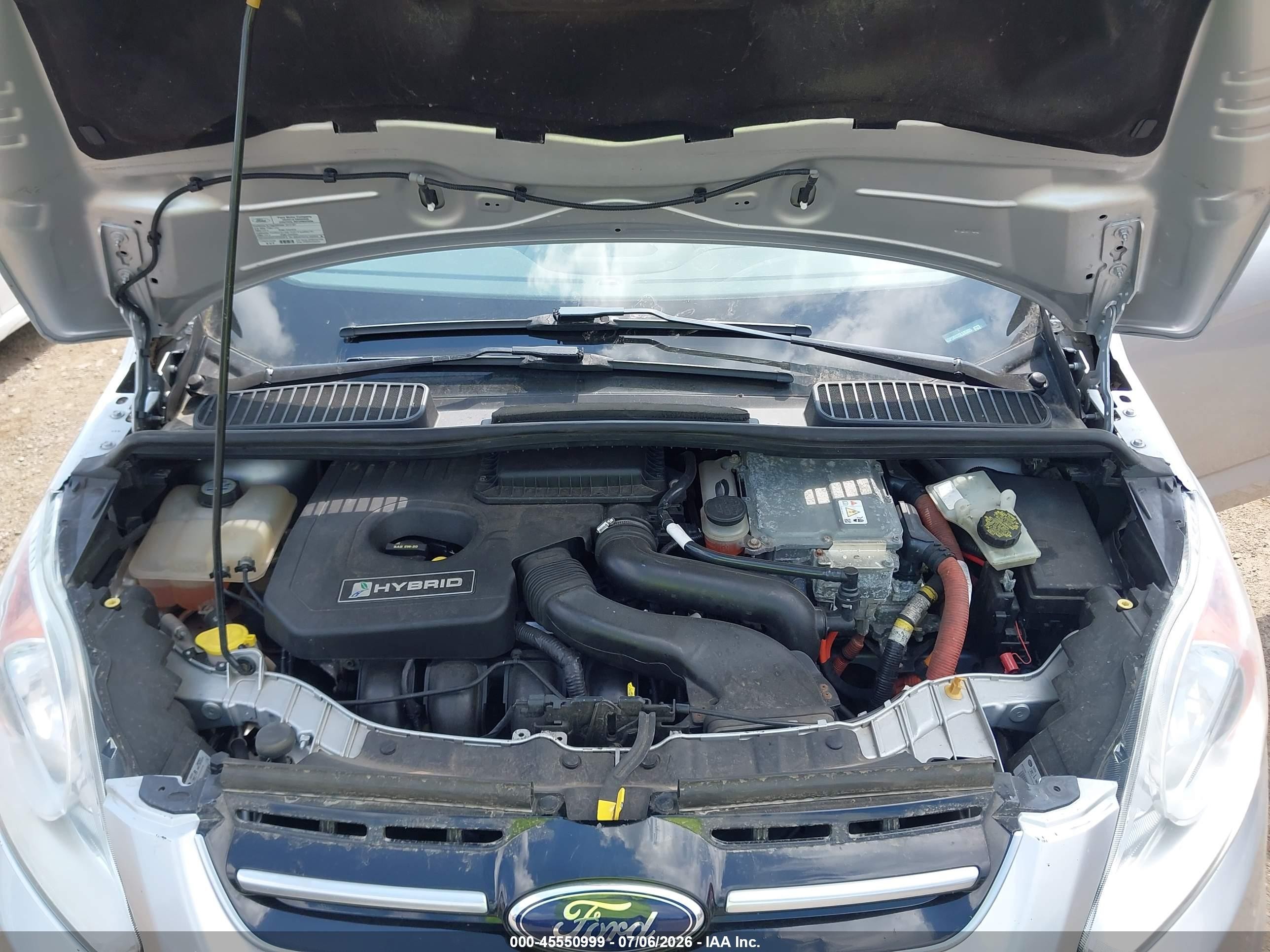 2013 Ford C-max Hybrid Sel Серебряный vin: 1FADP5BU2DL535805