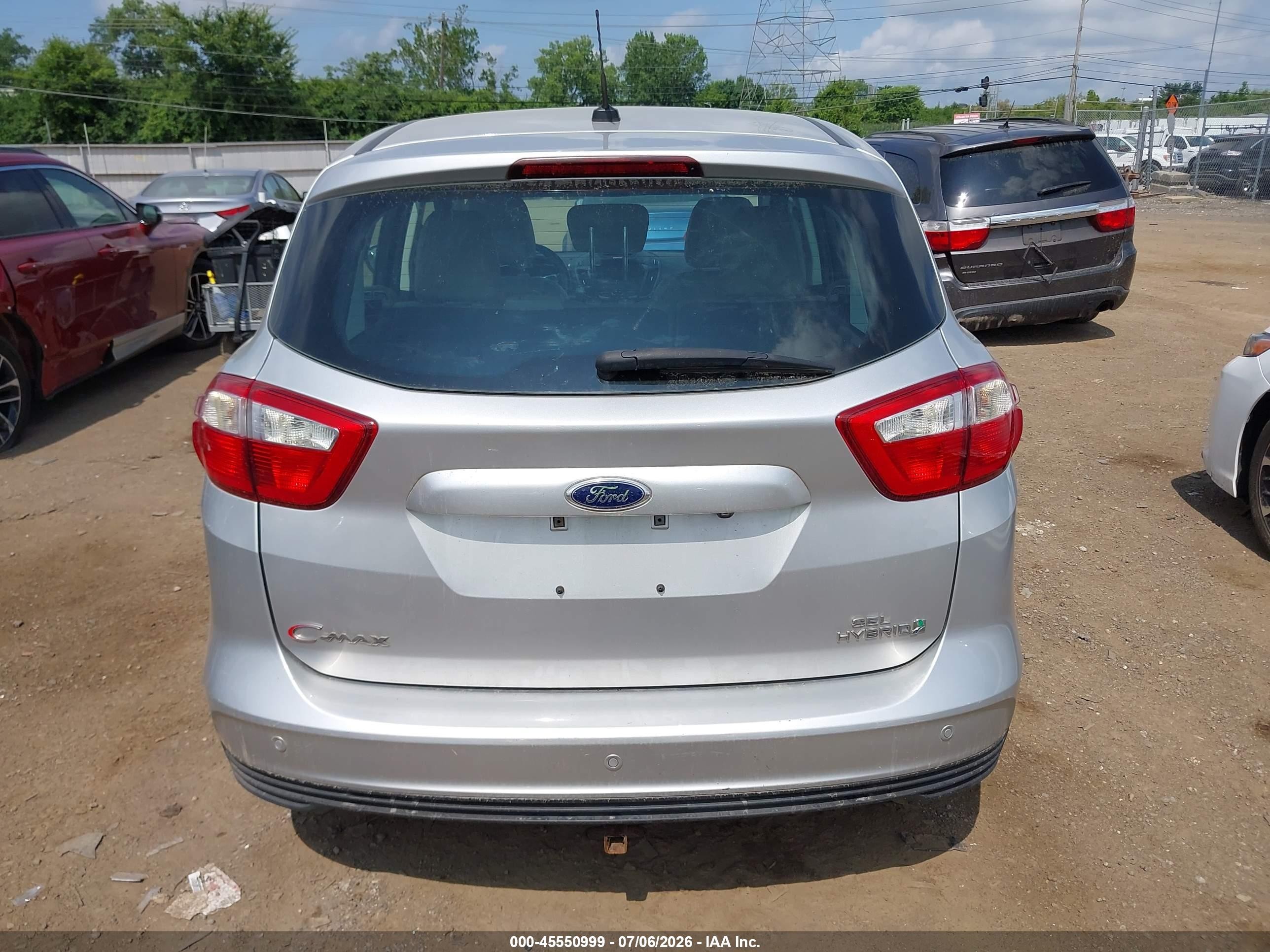 2013 Ford C-max Hybrid Sel Серебряный vin: 1FADP5BU2DL535805